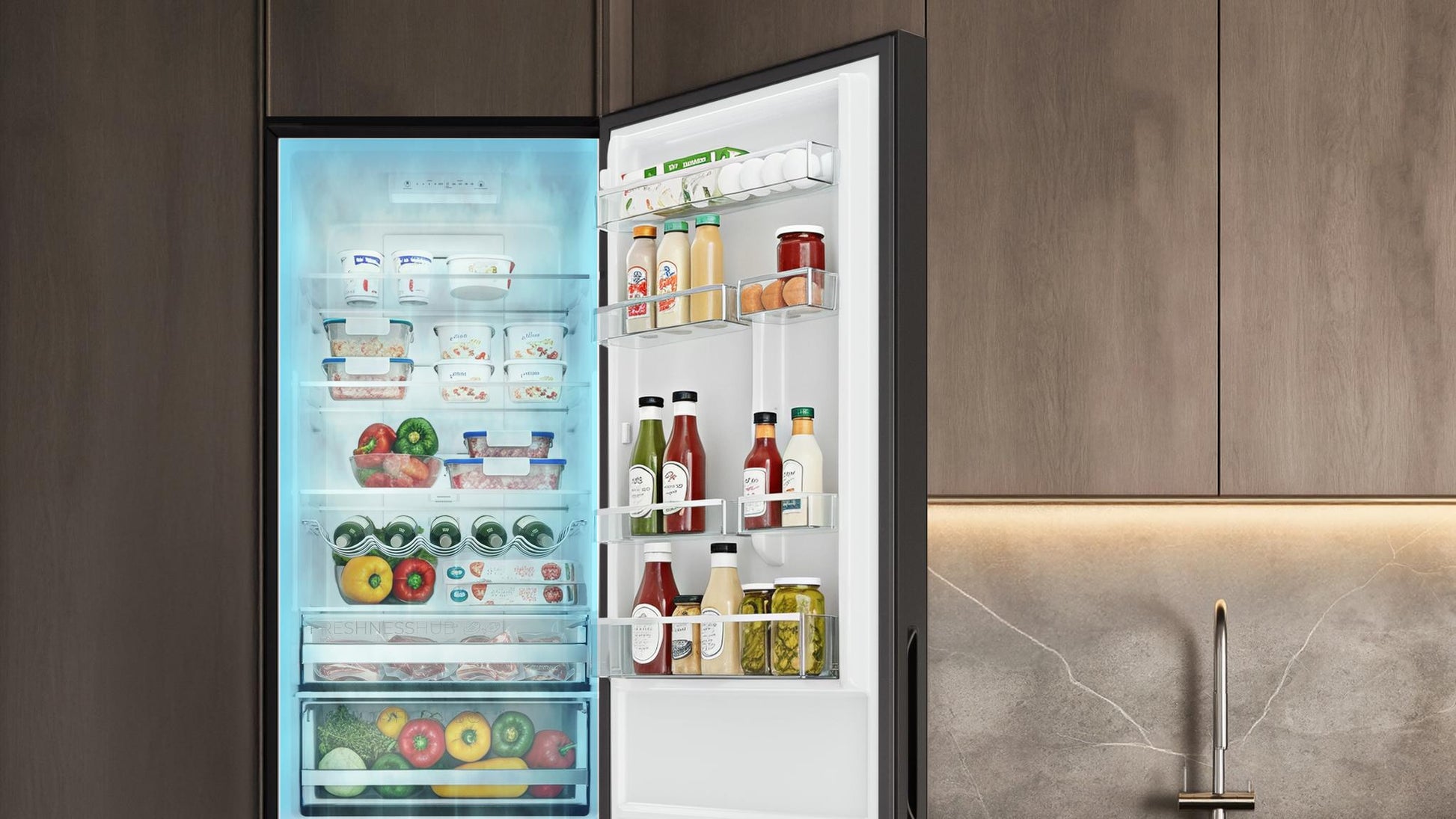 Cecotec Bolero CoolMarket Combi 356i Frigorífico Combi Black Glass