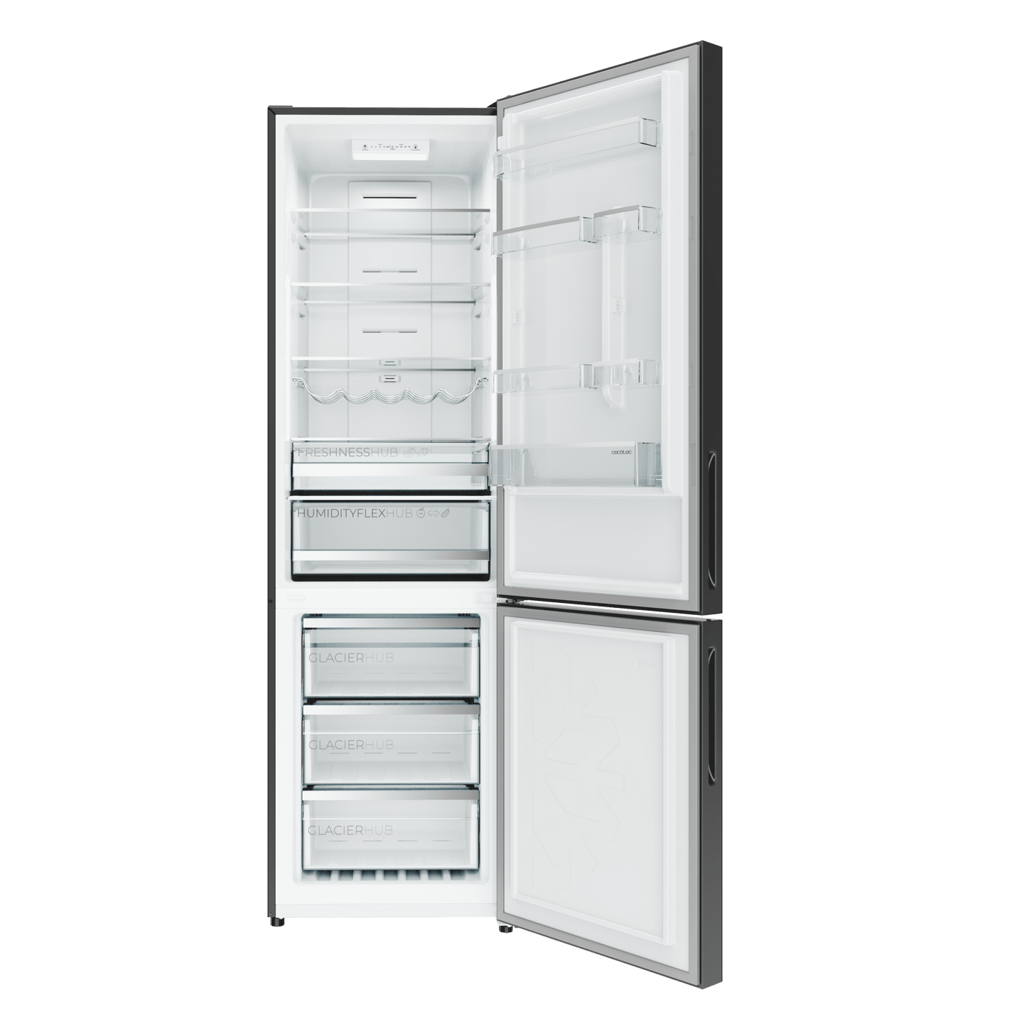 Cecotec Bolero CoolMarket Combi 356i Frigorífico Combi Black Glass