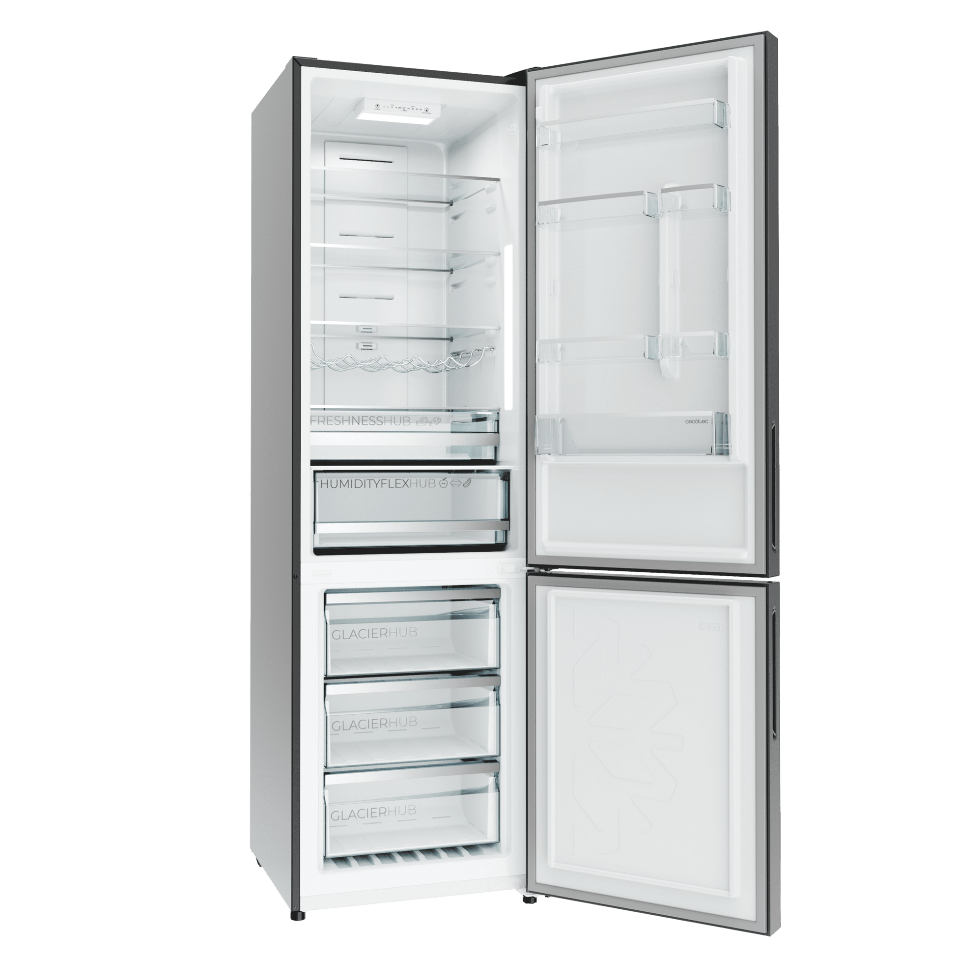 Cecotec Bolero CoolMarket Combi 356i Frigorífico Combi Black Glass