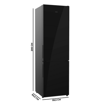 Cecotec Bolero CoolMarket Combi 356i Frigorífico Combi Black Glass
