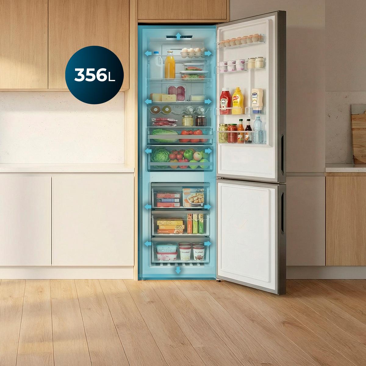 Cecotec Bolero CoolMarket Combi 356i Frigorífico 356L Dark D