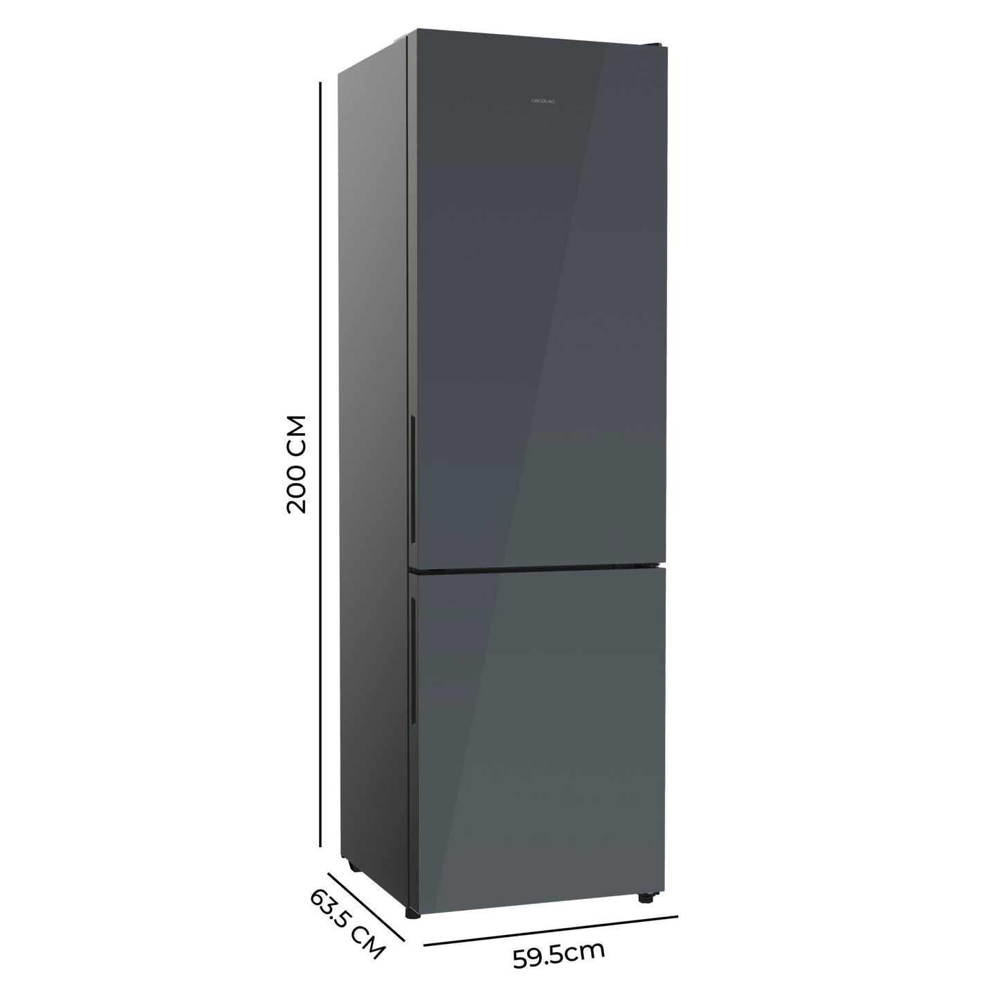 Cecotec Bolero CoolMarket Combi 356i Frigorífico Combi Cristal Gris 356 L