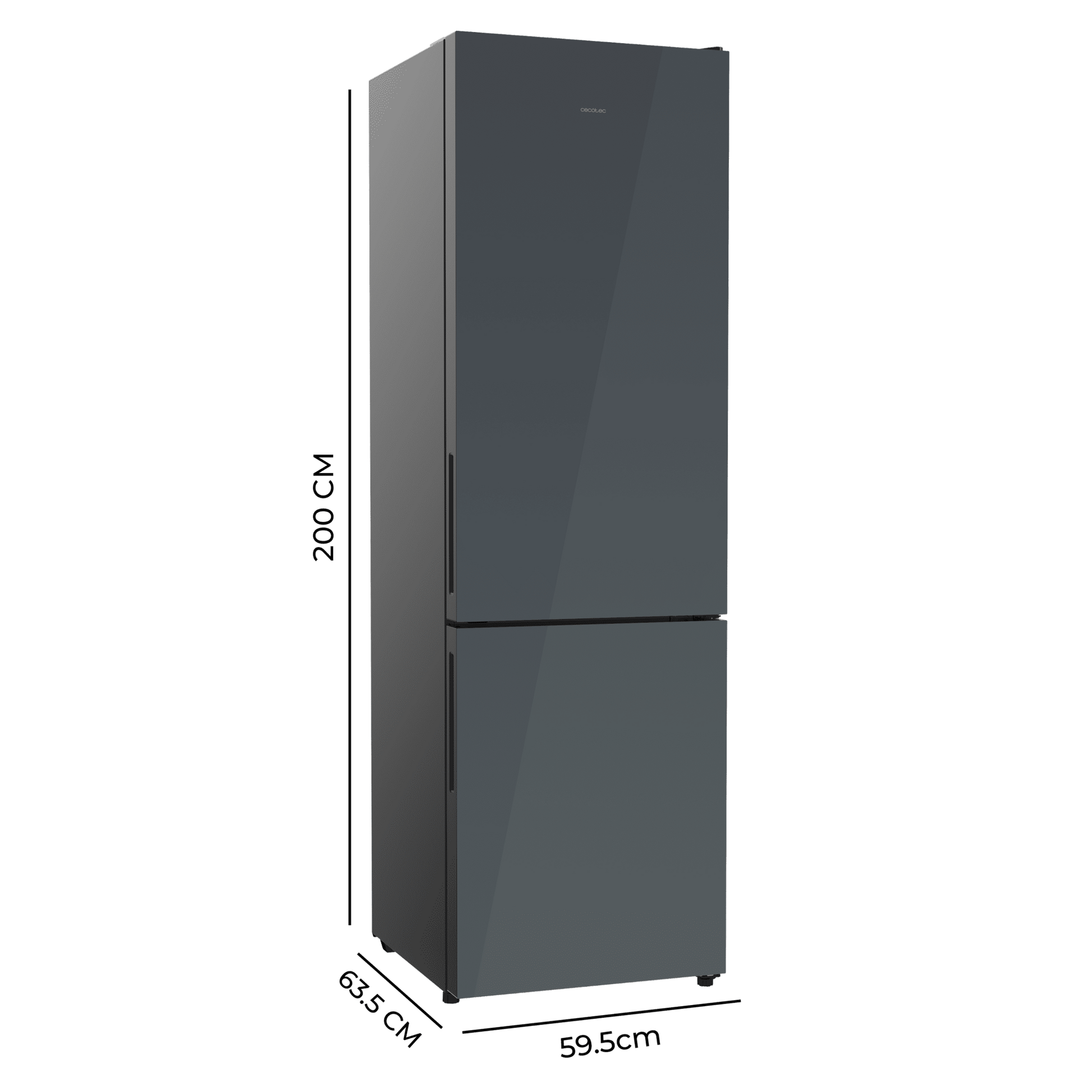 Cecotec Bolero CoolMarket Combi 356i Frigorífico Combi Cristal Gris 356 L