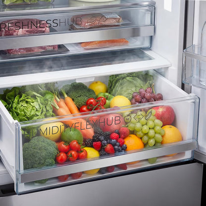 Cecotec Bolero CoolMarket Combi 356i Frigorífico Combi Cristal Gris 356 L