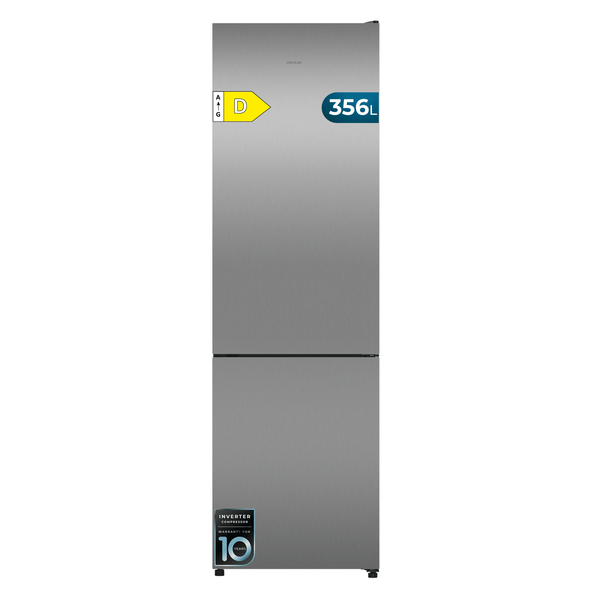 Cecotec Bolero CoolMarket Combi 356i Inox D Frigorífico Combi 356L
