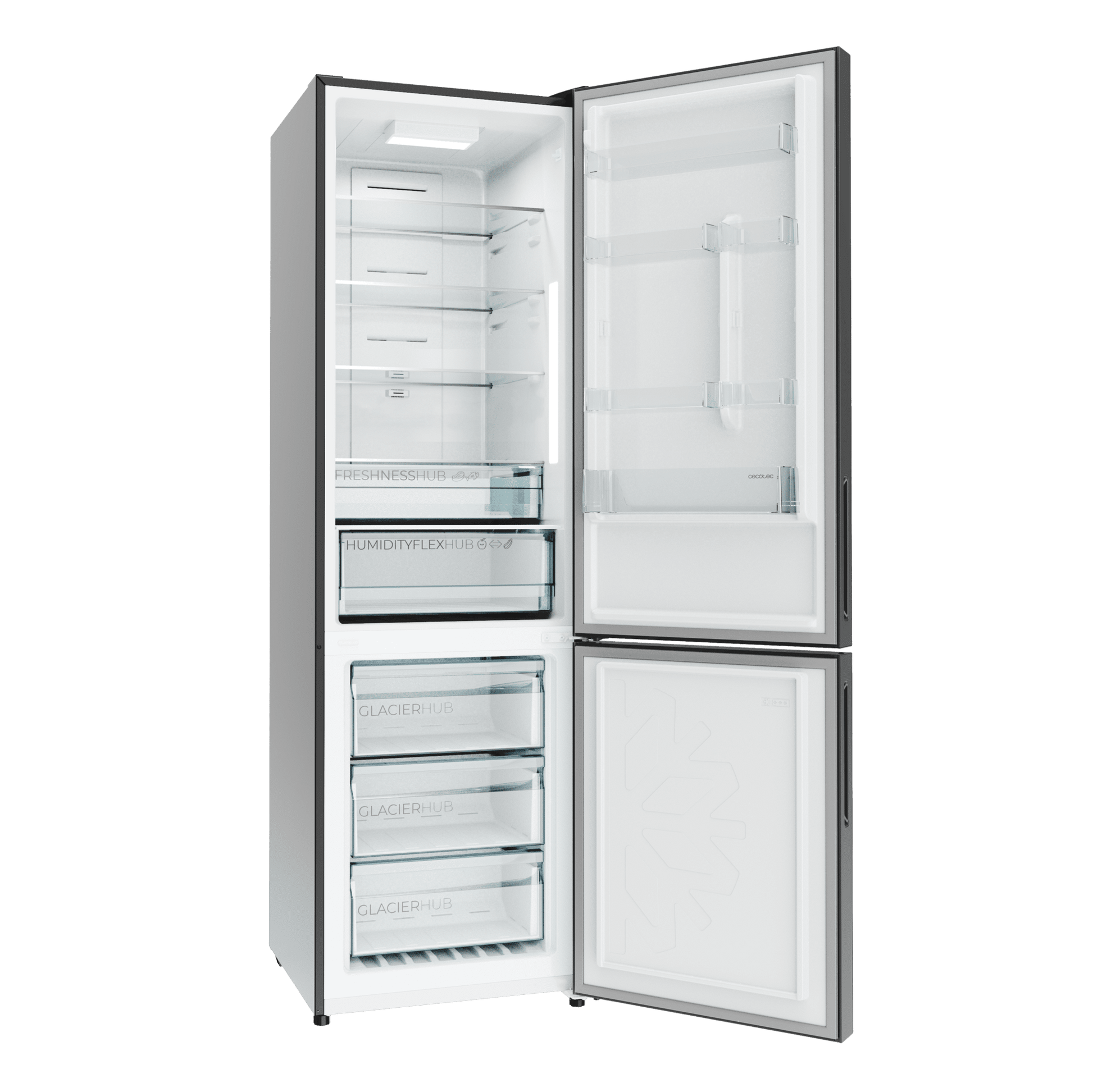 Cecotec CoolMarket 356i Frigorífico Combi Inox