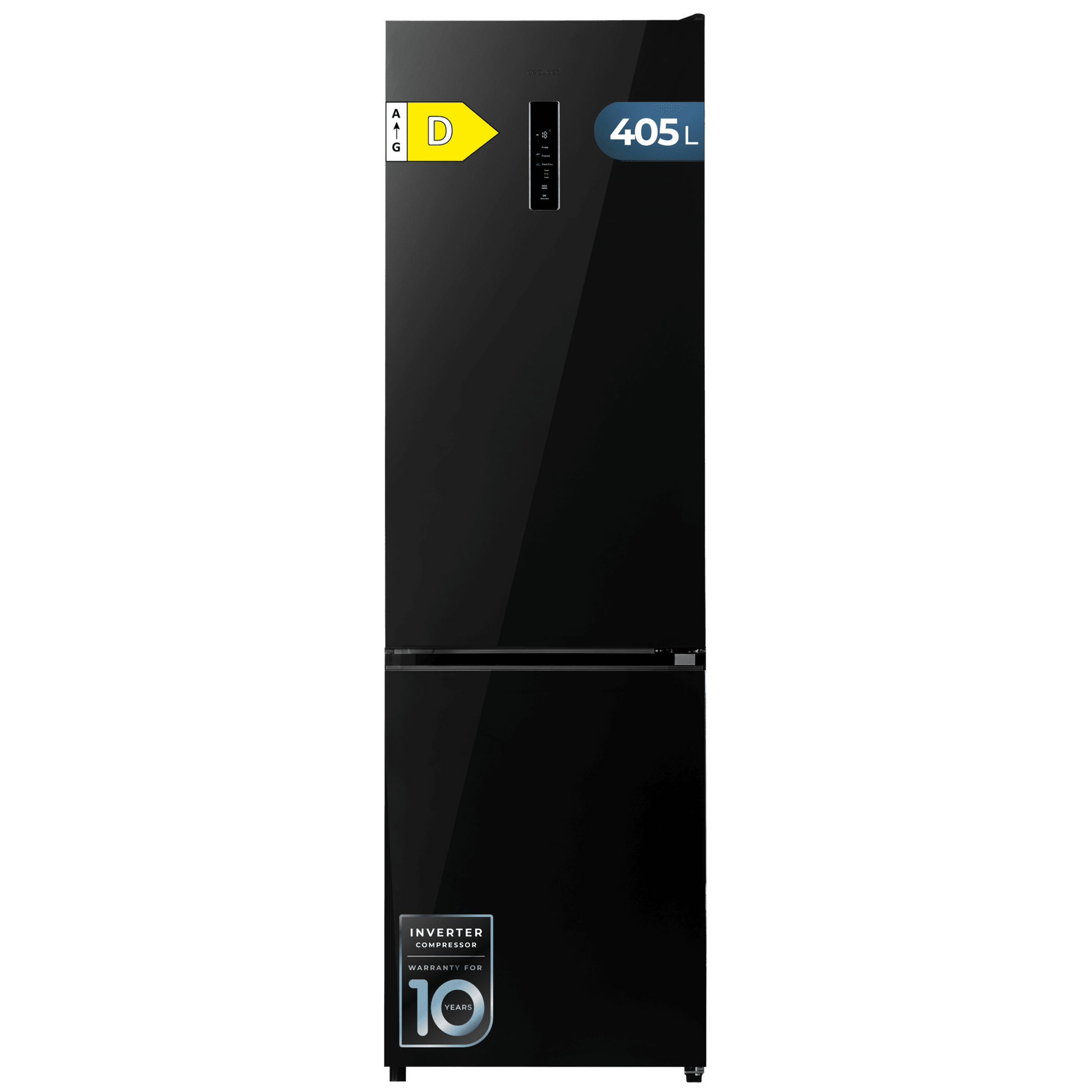 Cecotec Bolero CoolMarket 405 Elite Black Glass D Frigorífico