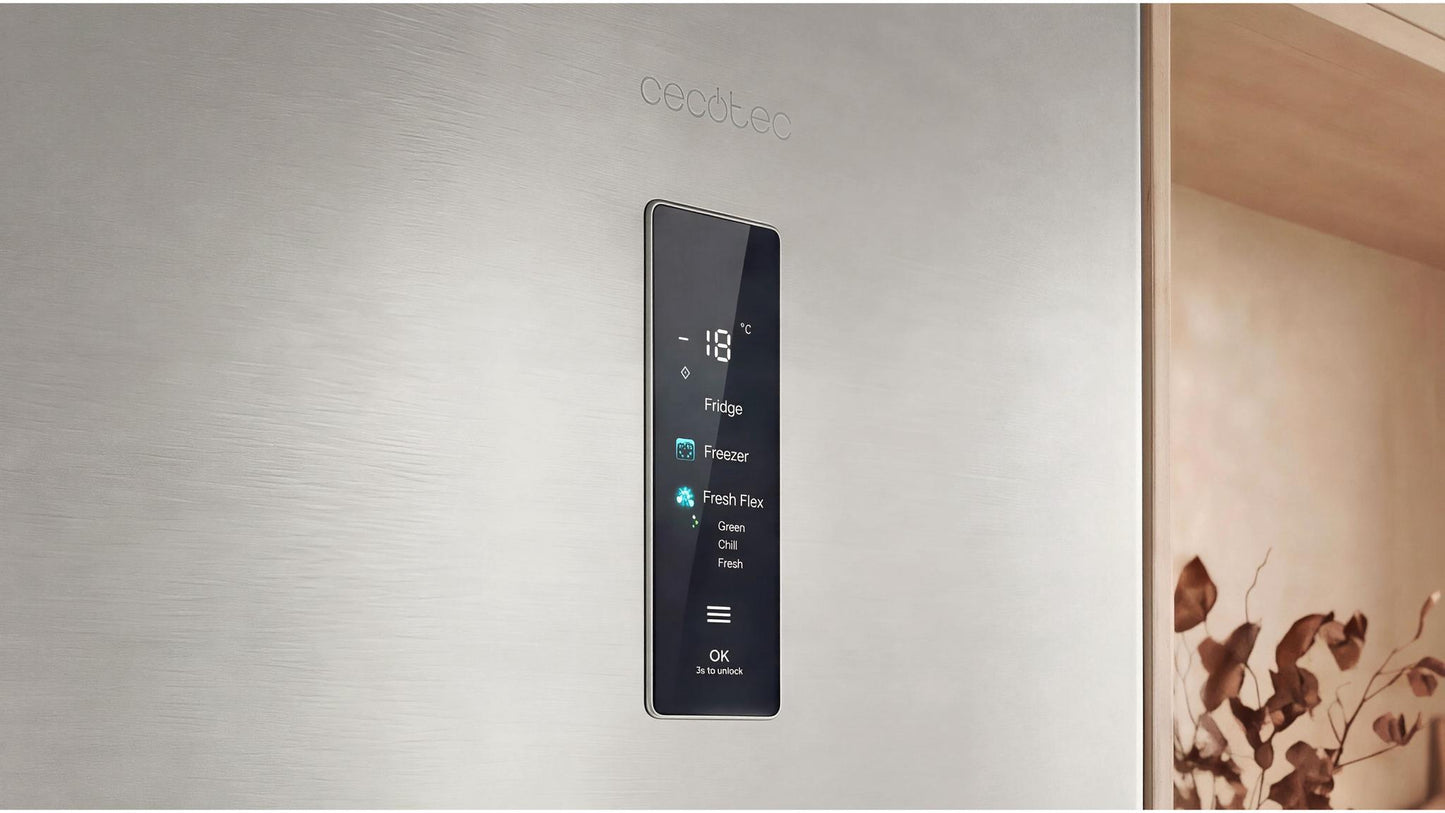 Cecotec Bolero CoolMarket Combi 405 MC Frigorífico Combi Inox A