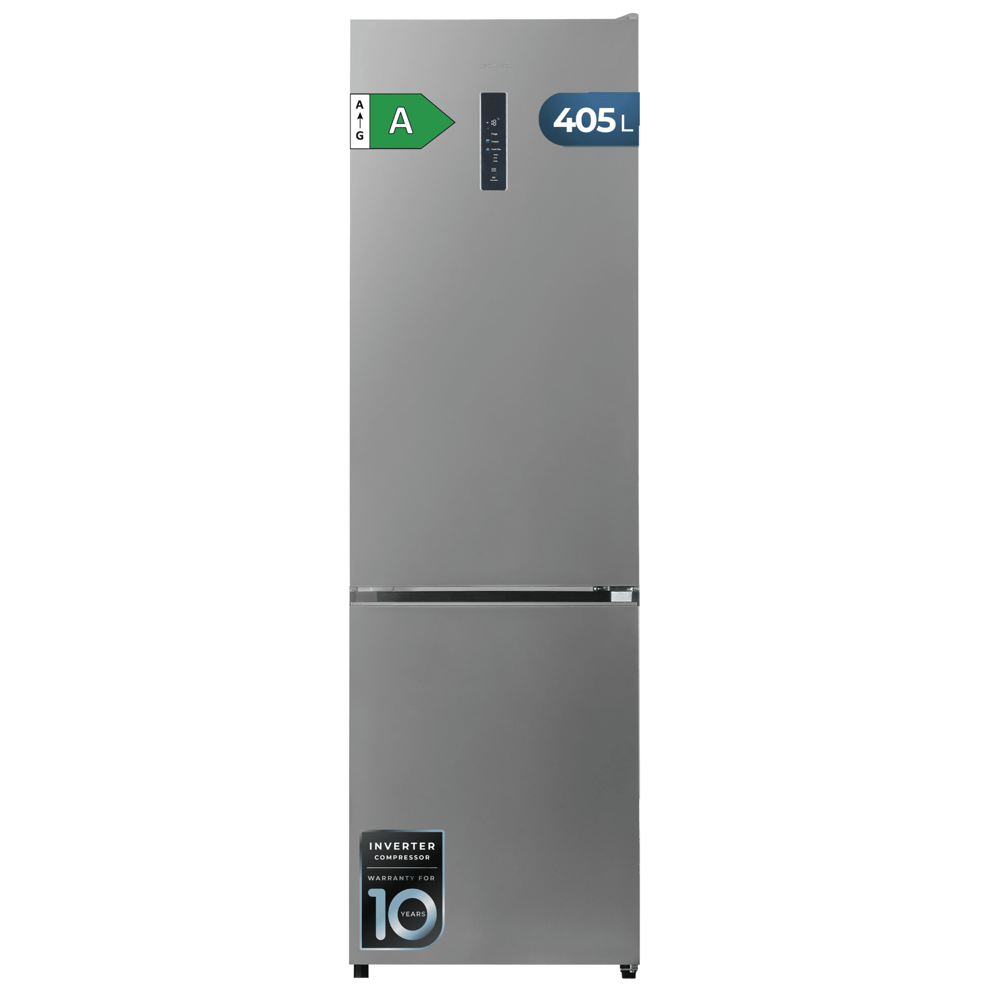 Cecotec Bolero CoolMarket Combi 405 MC Frigorífico Combi Inox A