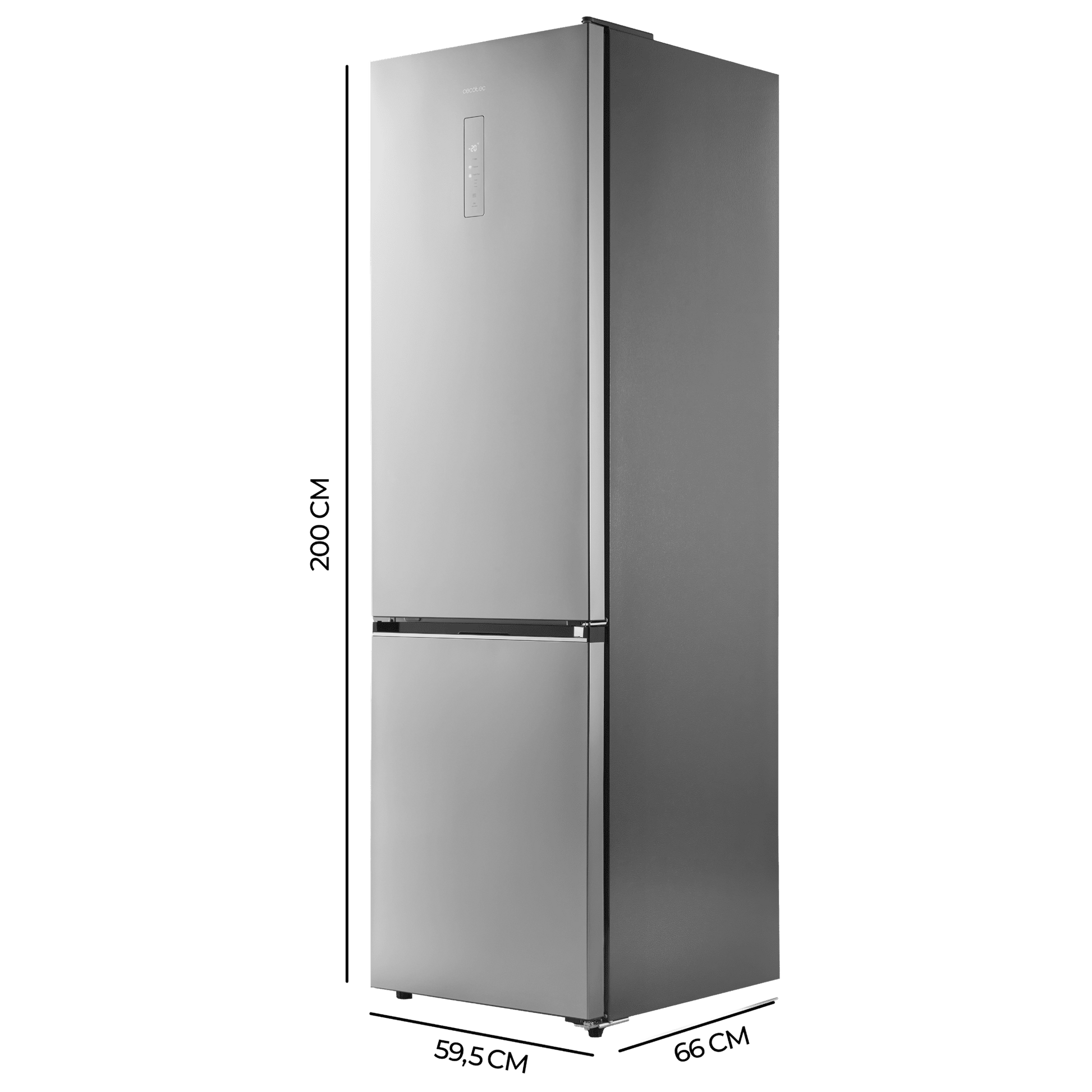 Cecotec Bolero CoolMarket Combi 405 MC Frigorífico Combi Inox A