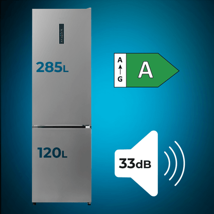 Cecotec Bolero CoolMarket Combi 405 MC Frigorífico Combi Inox A