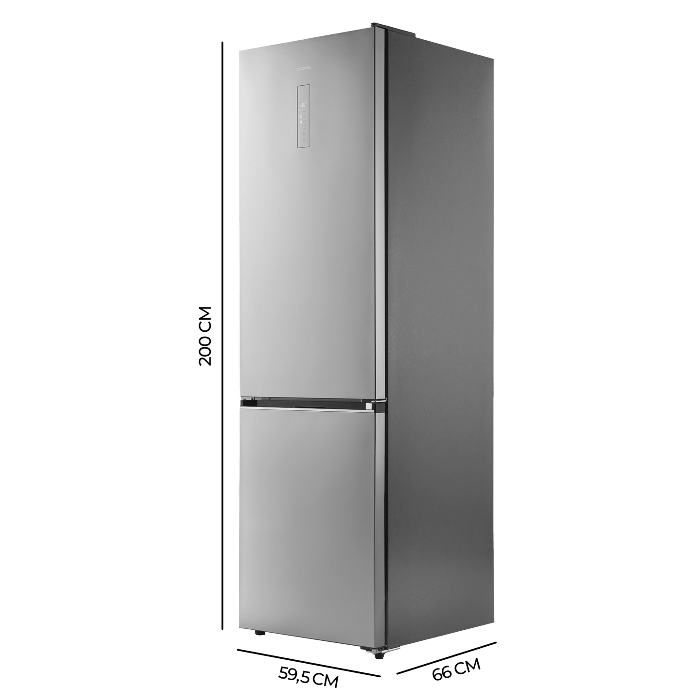Cecotec Bolero CoolMarket Combi 405 MC Frigorífico Inox NoFrost