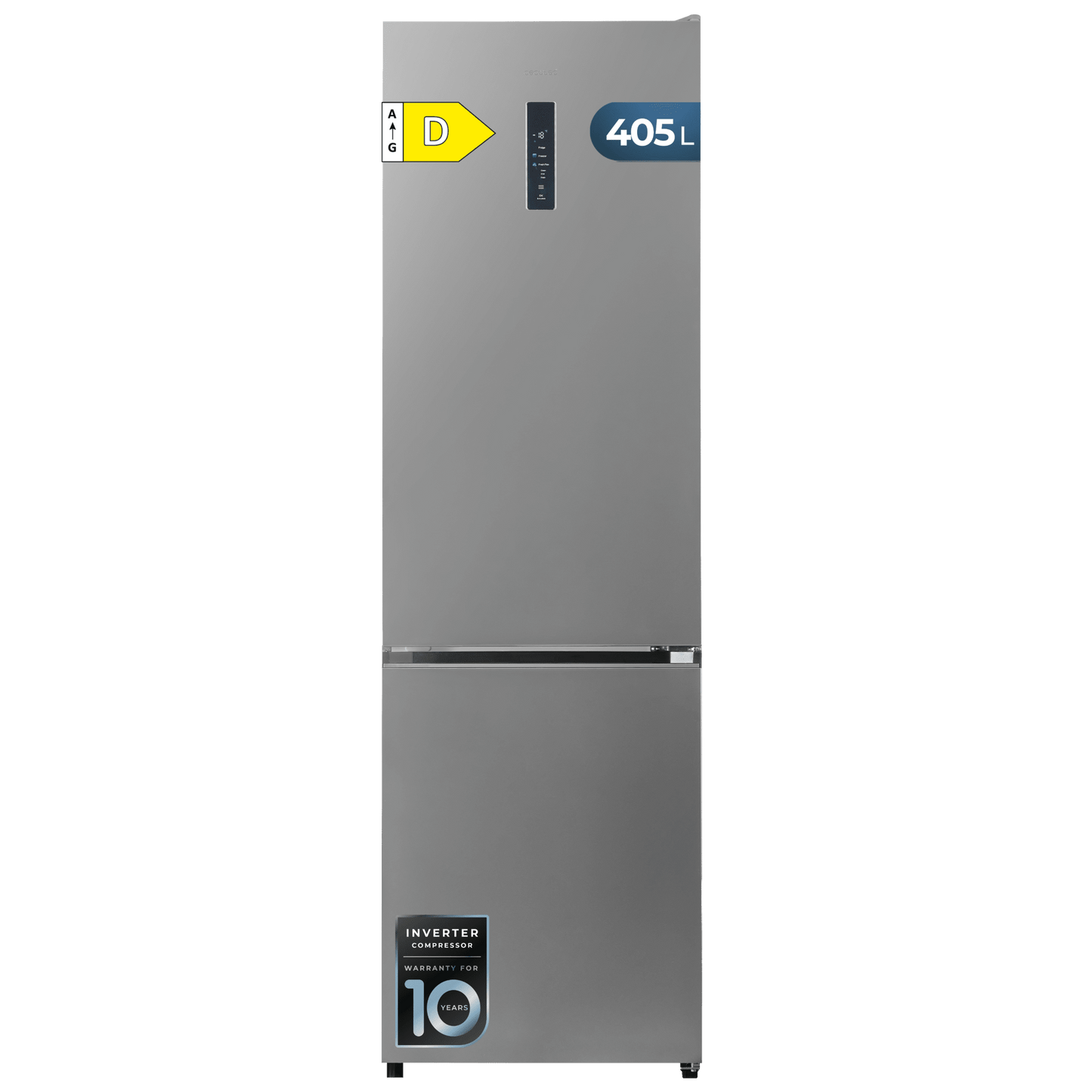 Cecotec Bolero CoolMarket Combi 405 MC Frigorífico Inox NoFrost