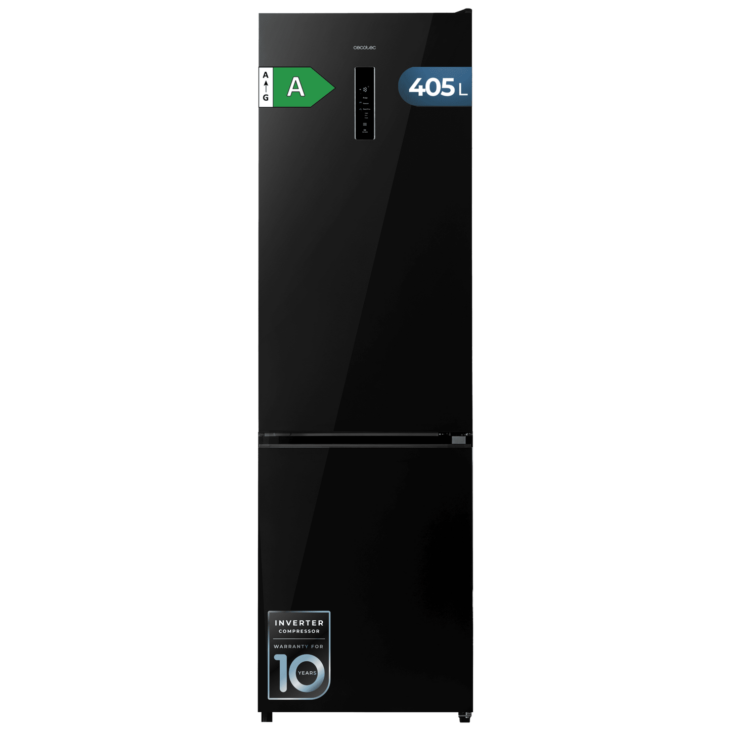 Cecotec Bolero CoolMarket 405 WL Elite Frigorífico Black Glass A
