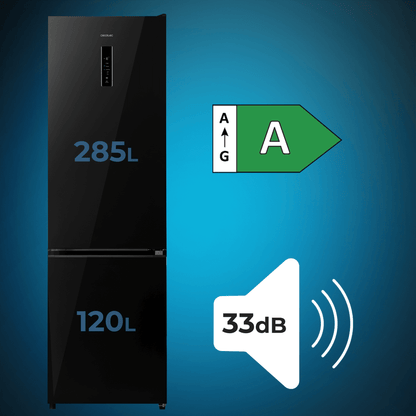 Cecotec Bolero CoolMarket 405 WL Elite Frigorífico Black Glass A