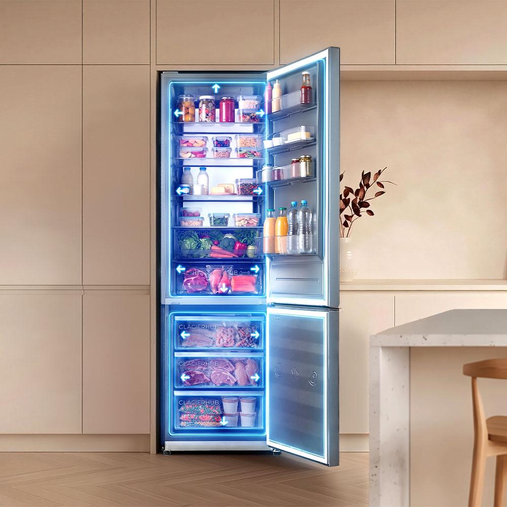 Cecotec Bolero CoolMarket Frigorífico Combi Inox 405 L