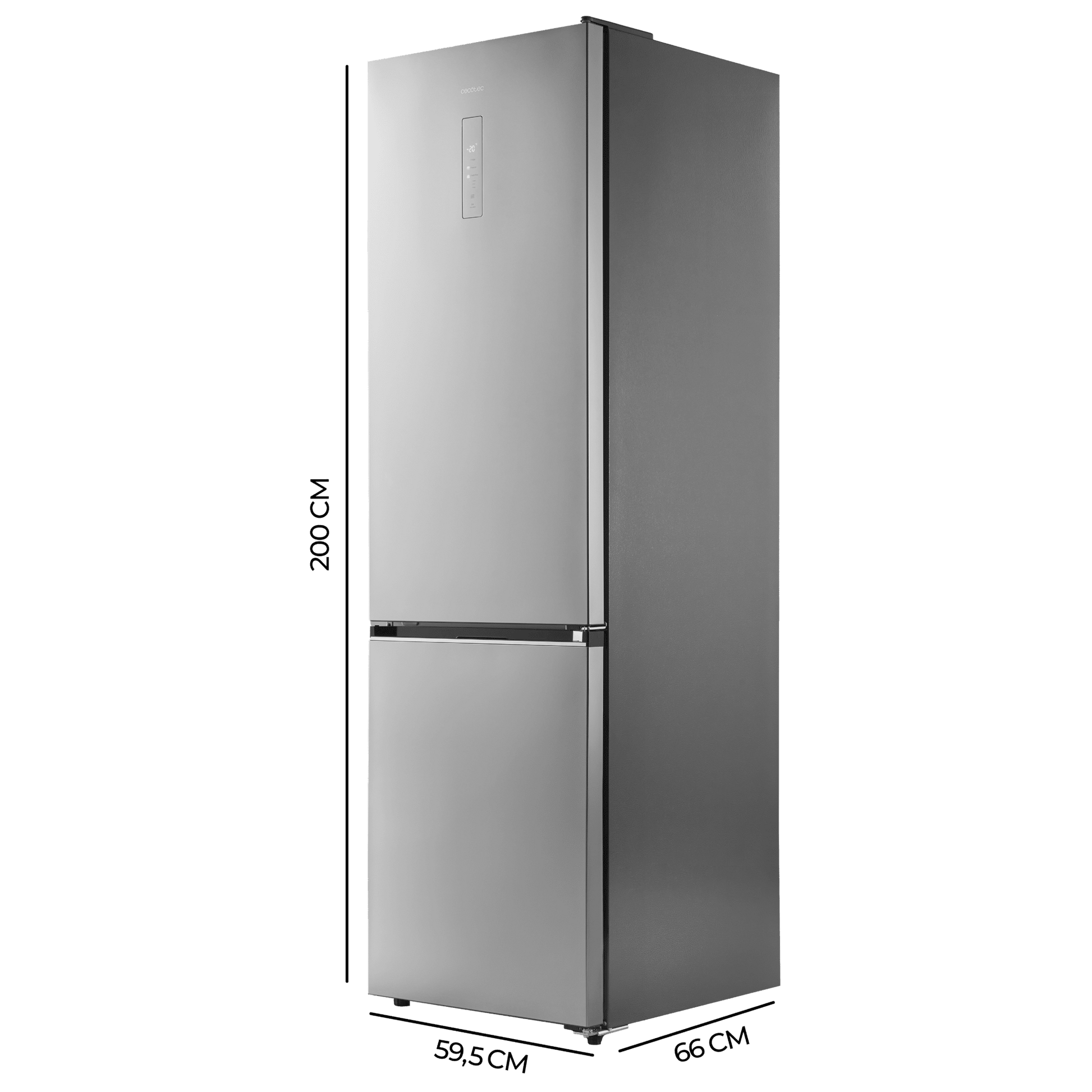 Cecotec Bolero CoolMarket Frigorífico Combi Inox 405 L