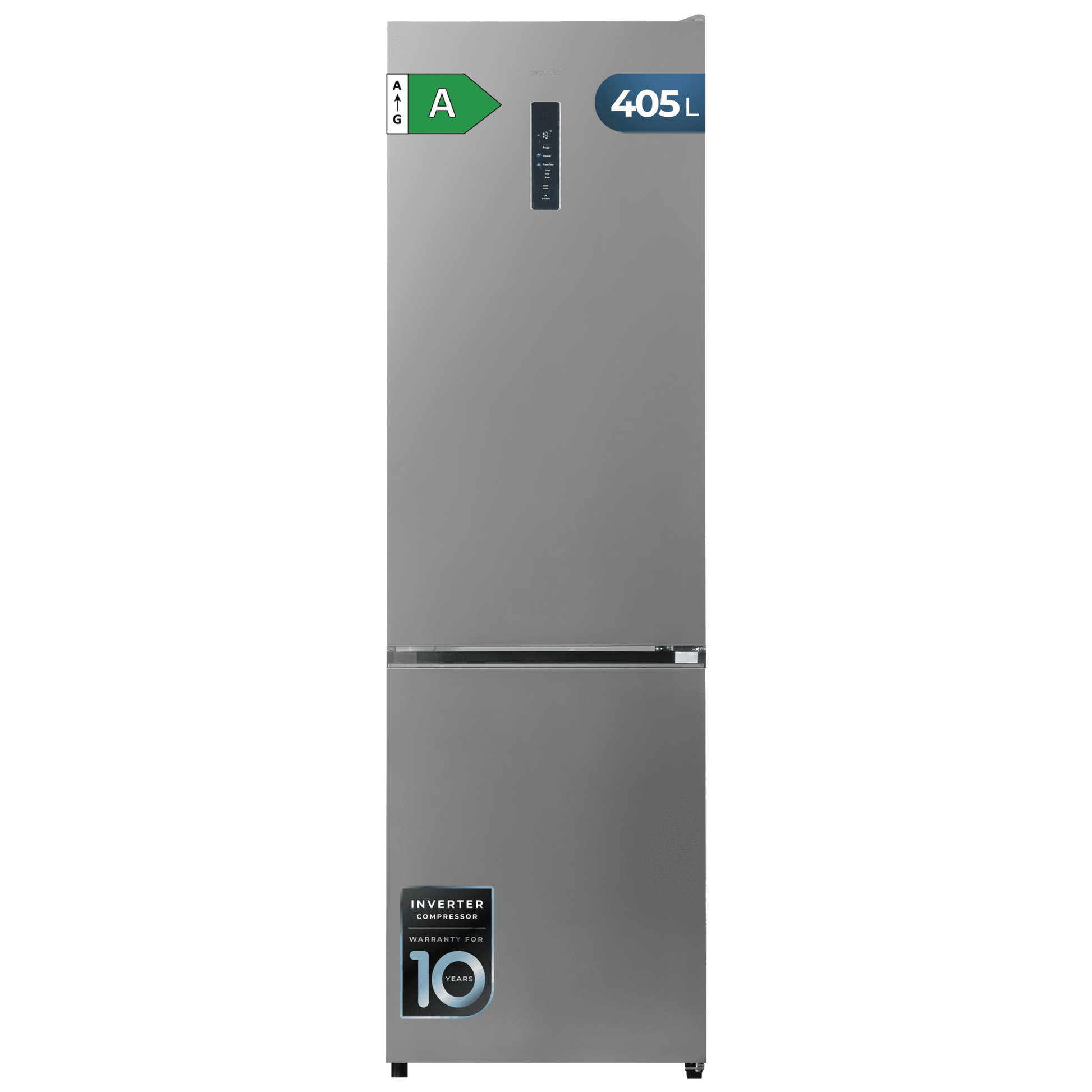 Cecotec Bolero CoolMarket Frigorífico Combi Inox 405 L