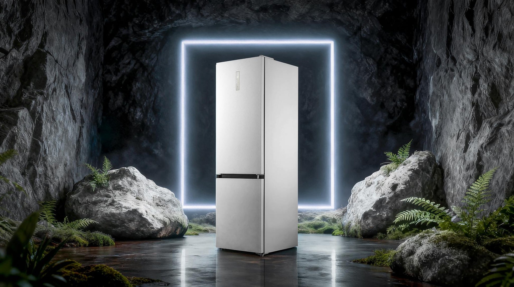 Cecotec Bolero CoolMarket 405 WL Elite Frigorífico Lunar Stone Blanco