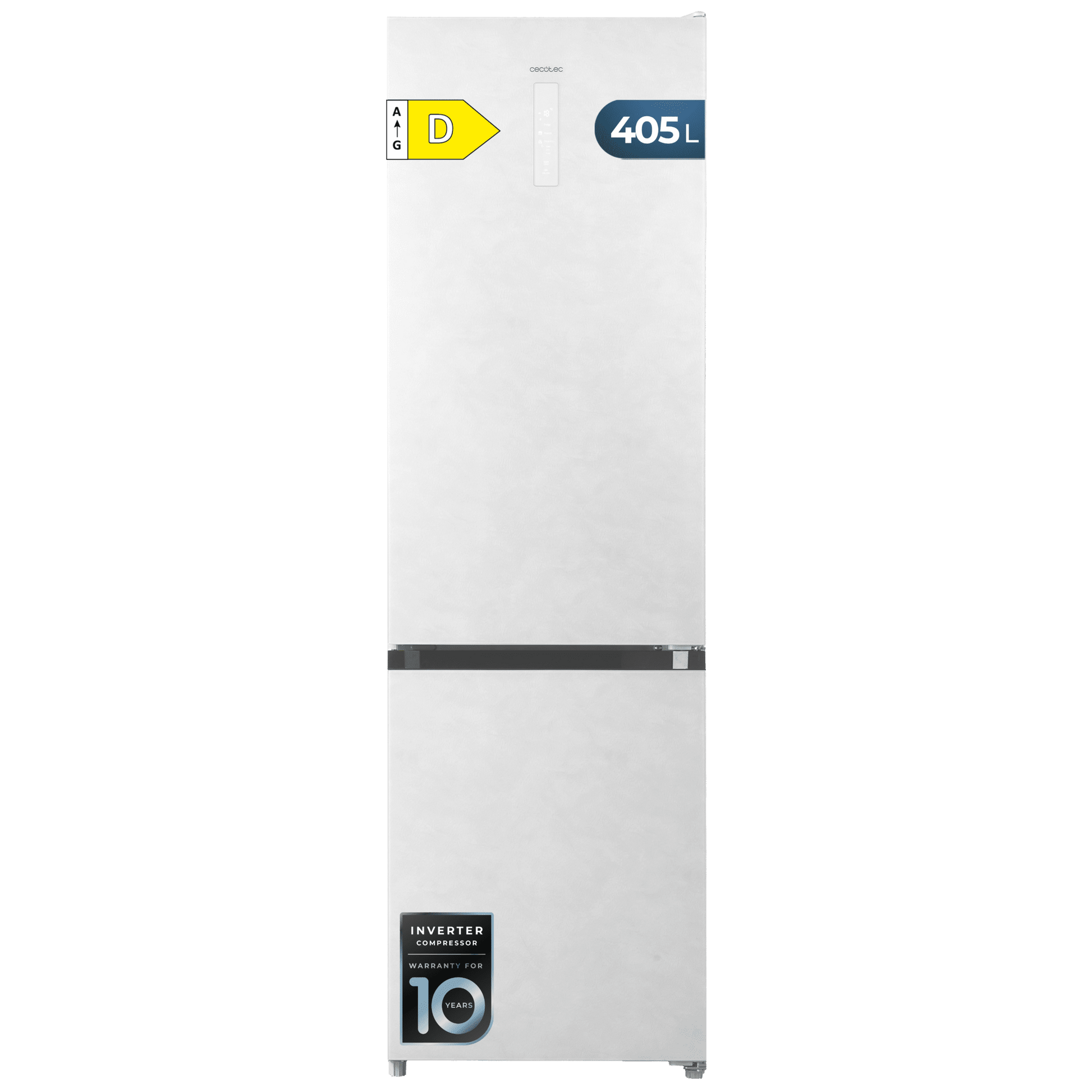 Cecotec Bolero CoolMarket 405 WL Elite Frigorífico Lunar Stone Blanco