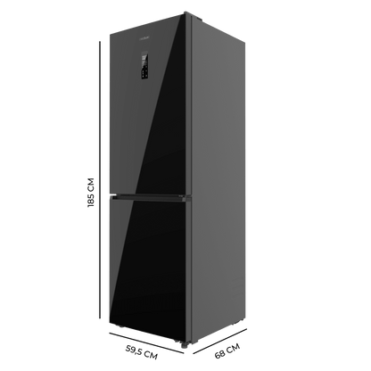 Cecotec Bolero CoolMarket Combi 409L Frigorífico Negro Cristal