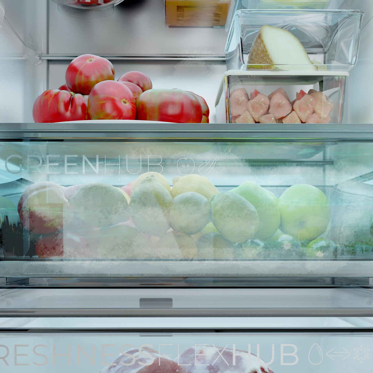 Cecotec Bolero CoolMarket Combi 409L Frigorífico Negro Cristal