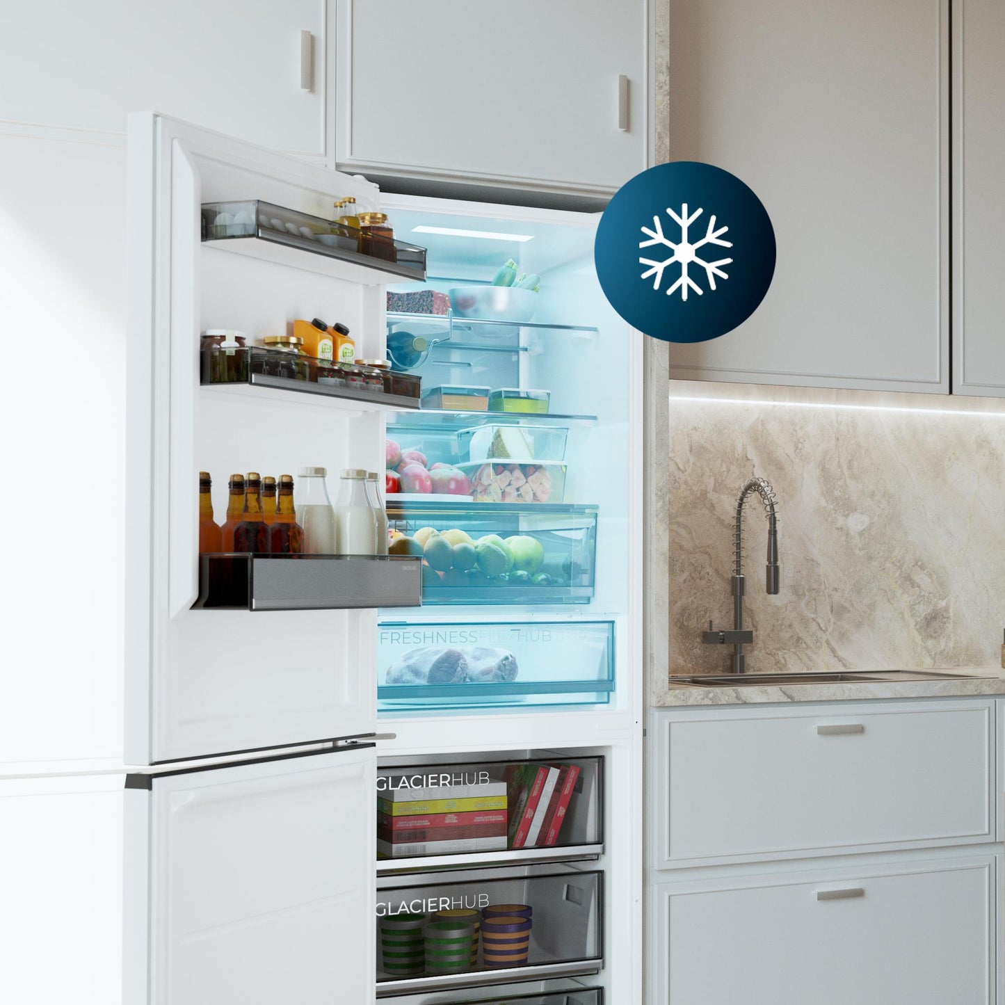Cecotec Bolero CoolMarket 409L Frigorífico Combi Blanco C