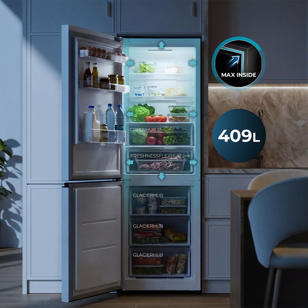 Bolero CoolMarket Combi 409 White Glass C