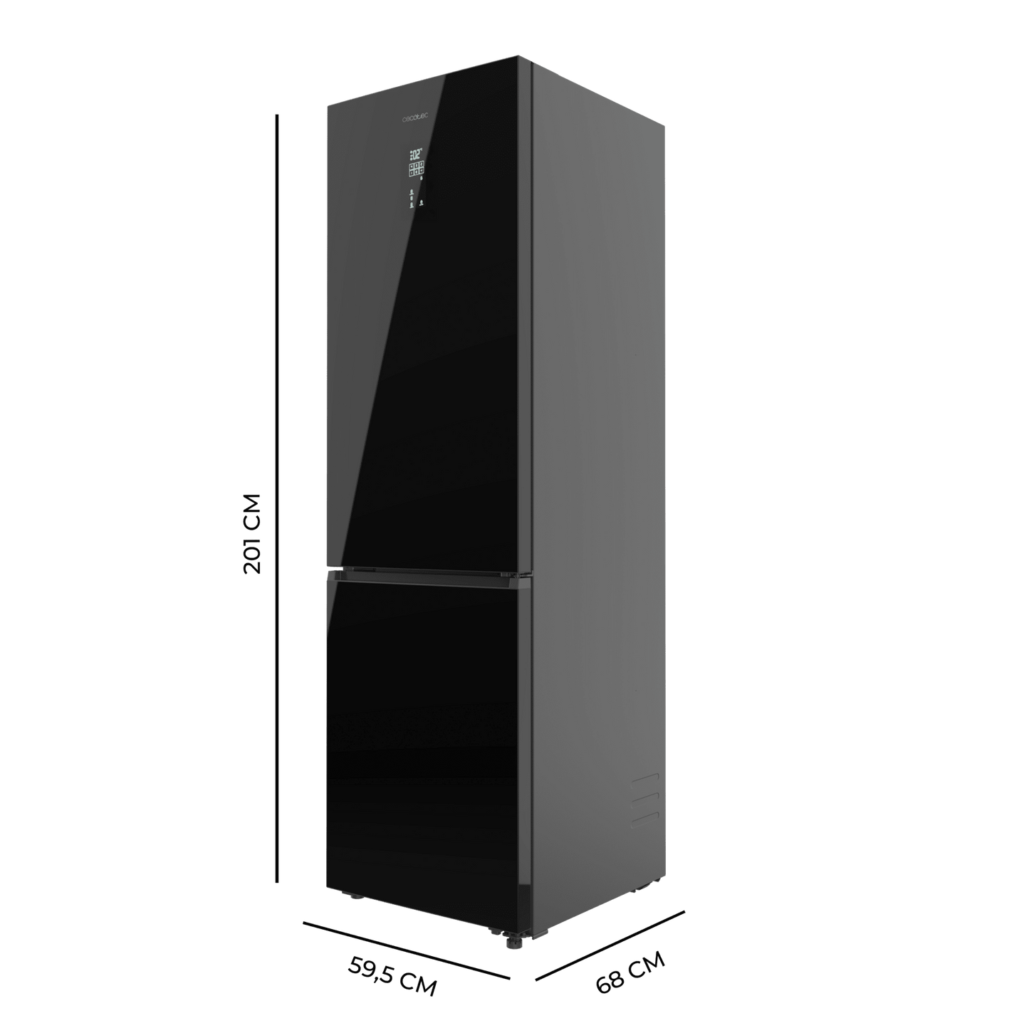 Cecotec Bolero CoolMarket 456 L Frigorífico Black Glass Max Inside