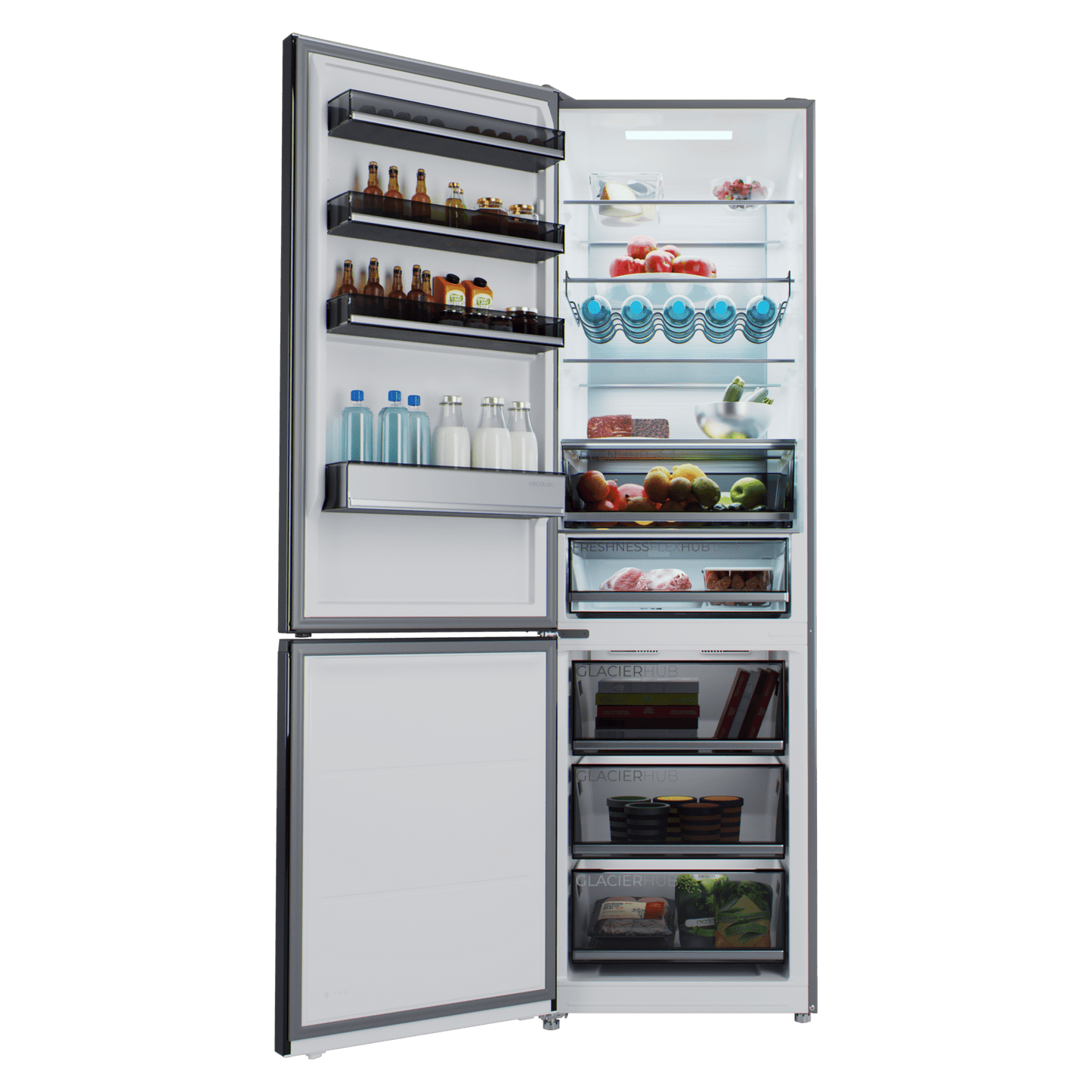 Cecotec Bolero CoolMarket 456 L Frigorífico Black Glass Max Inside