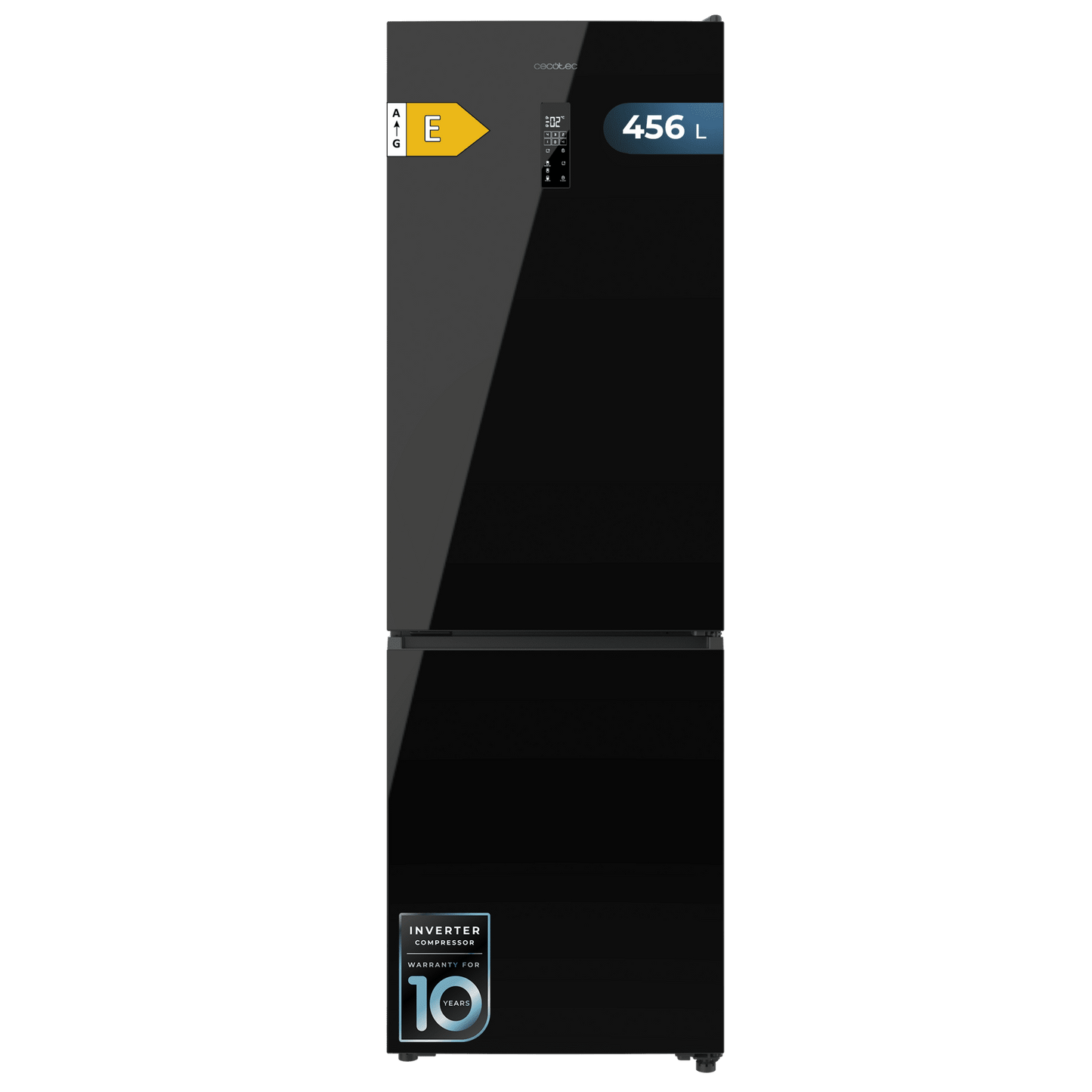 Cecotec Bolero CoolMarket 456 Frigorífico Combi Cristal Negro