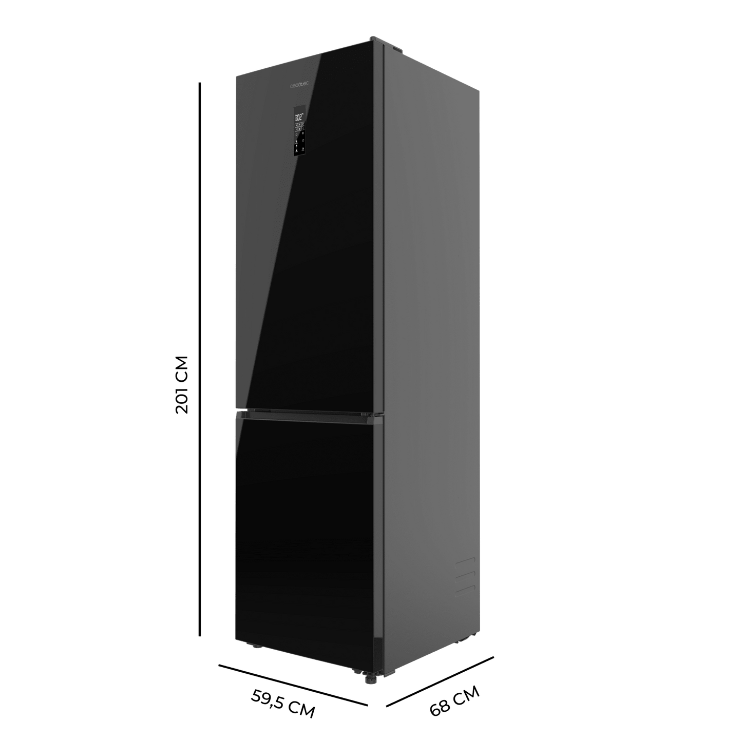 Cecotec Bolero CoolMarket 456 Frigorífico Combi Cristal Negro