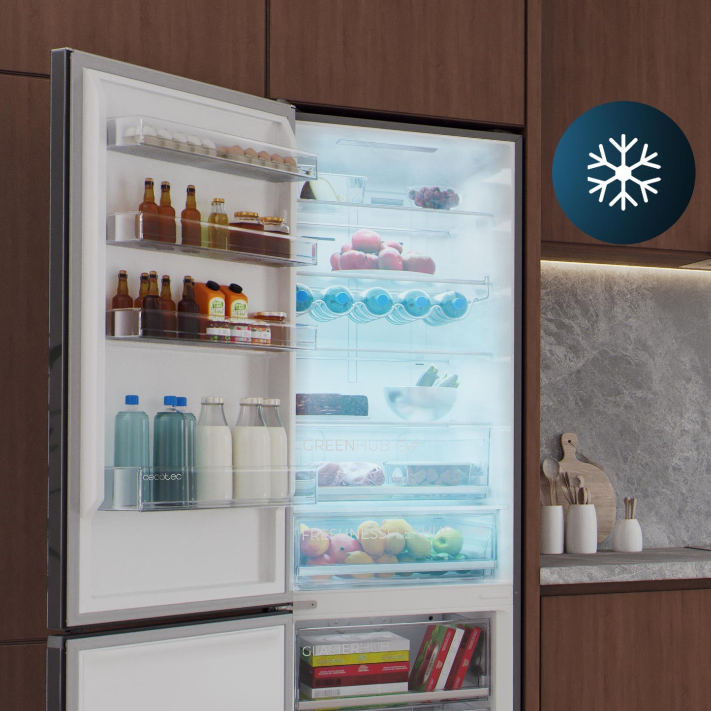 Cecotec Bolero CoolMarket Combi 456 Dark C Frigorífico Combi
