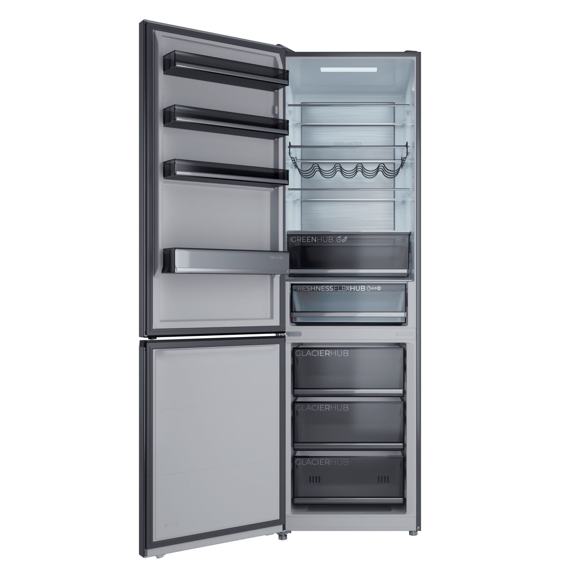 Cecotec Bolero CoolMarket Combi 456 Dark E Frigorífico Combi 456L