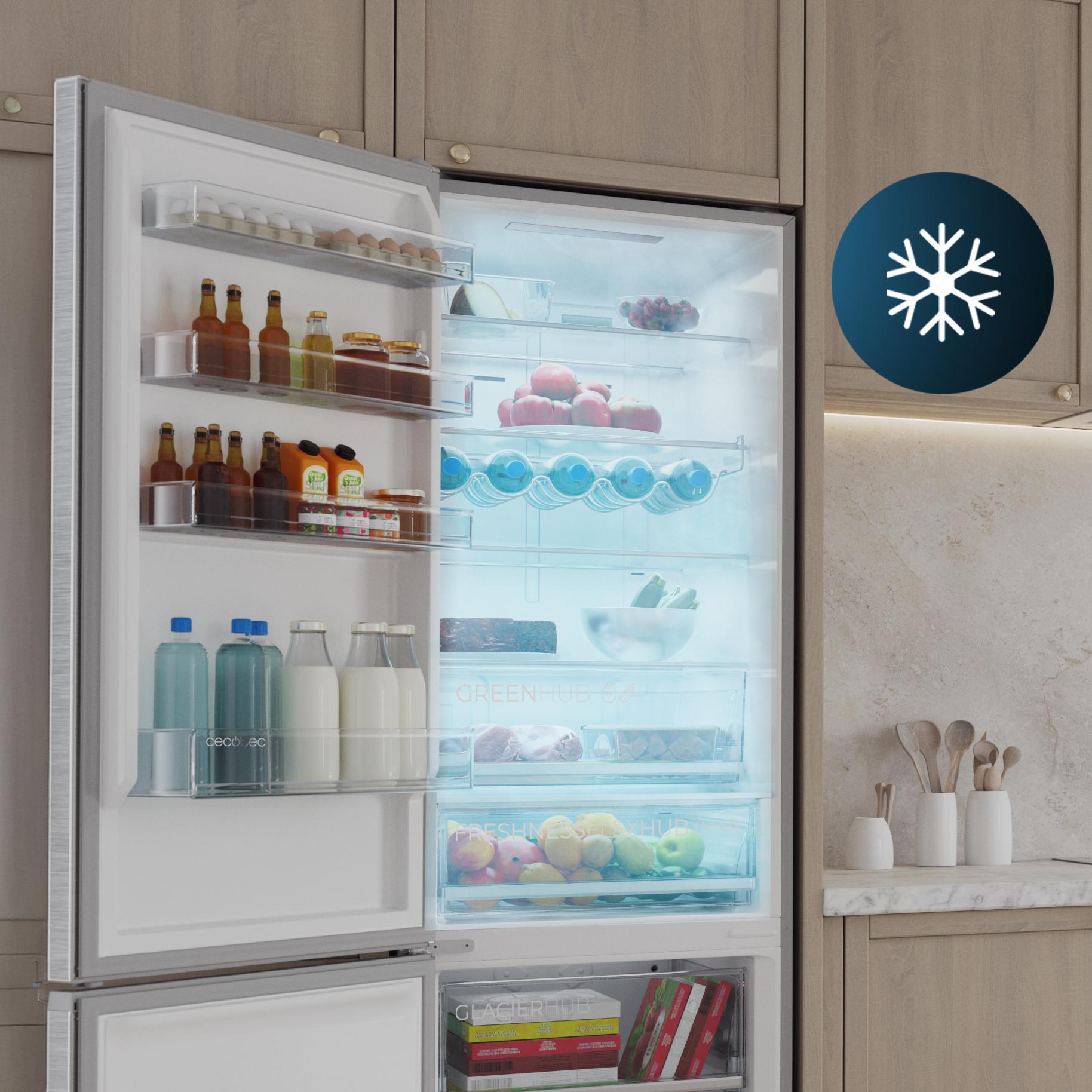 Cecotec Bolero CoolMarket 456 Inox C Frigorífico Combi 456 L