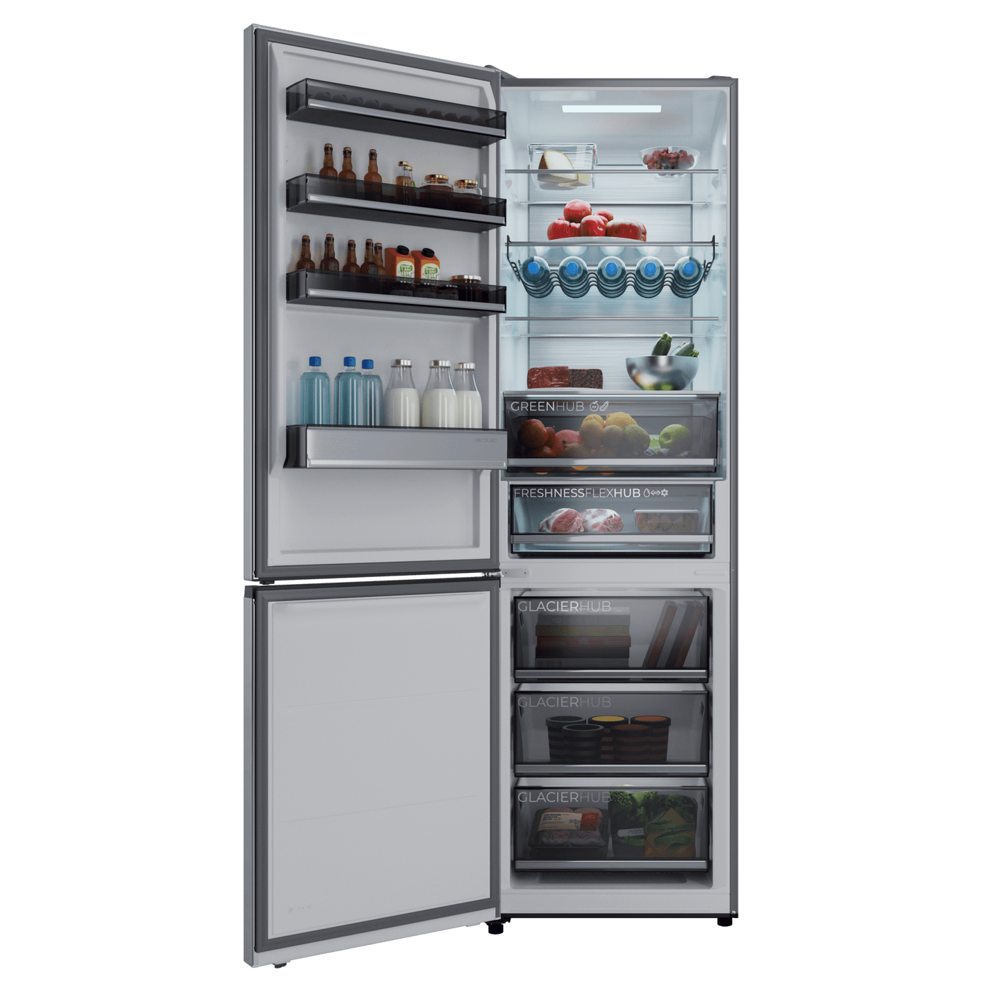 Cecotec Bolero CoolMarket Combi 456 Inox Frigorífico Combi MAX Inside