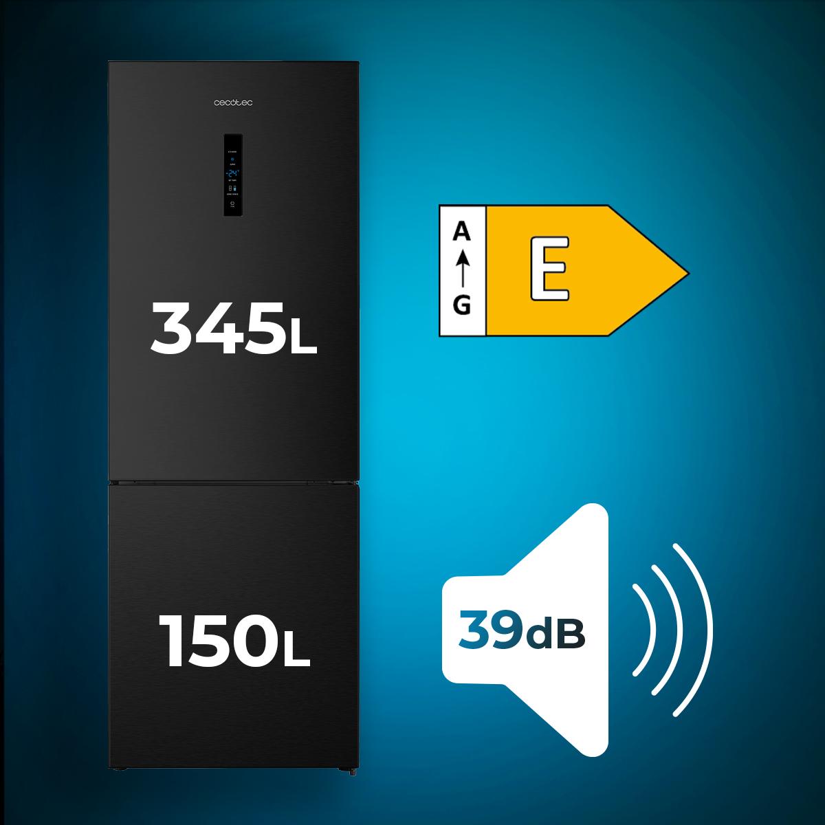 Cecotec Bolero CoolMarket 495 Dark E Frigorífico CombI 495L E