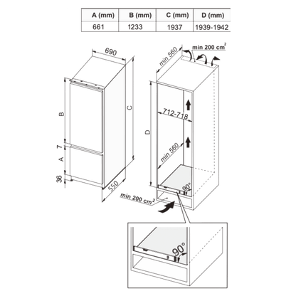 Cecotec Bolero CoolMarket Frigorífico Combi Total NoFrost 341L Blanco