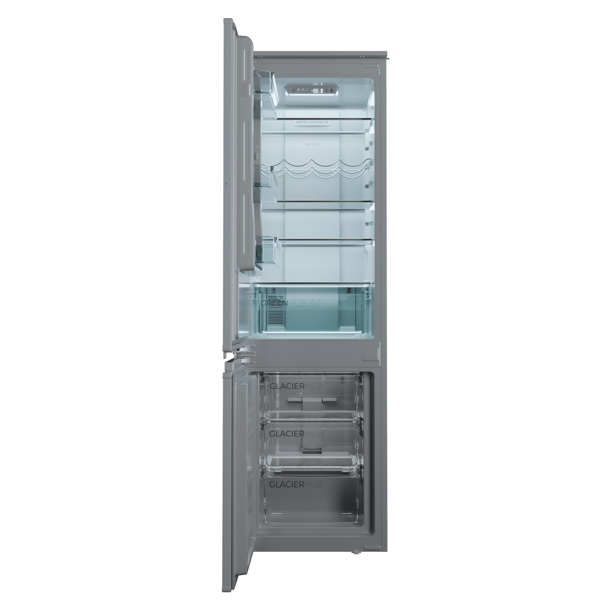 Cecotec Bolero CoolMarket Combi 232 L Frigorífico Metal Cooling Gris