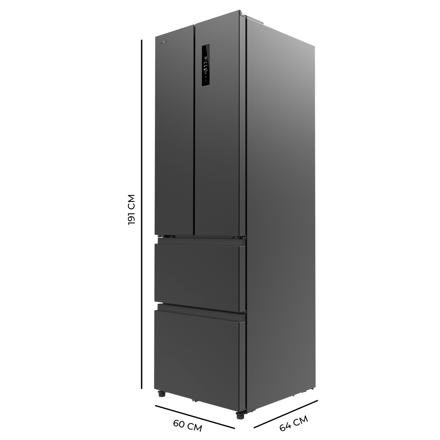 Cecotec Bolero CoolMarket F2D 400 Dark E Frigorífico NoFrost