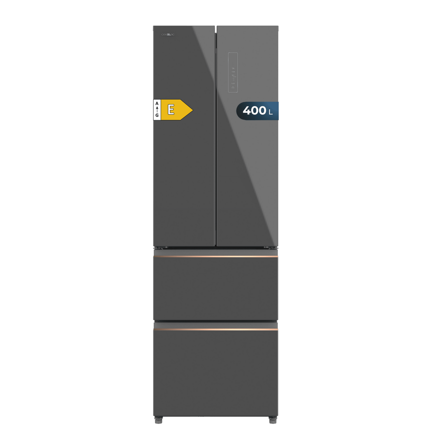 Cecotec Bolero CoolMarket F2D 400 Frigorífico Combi NoFrost Gris 400L