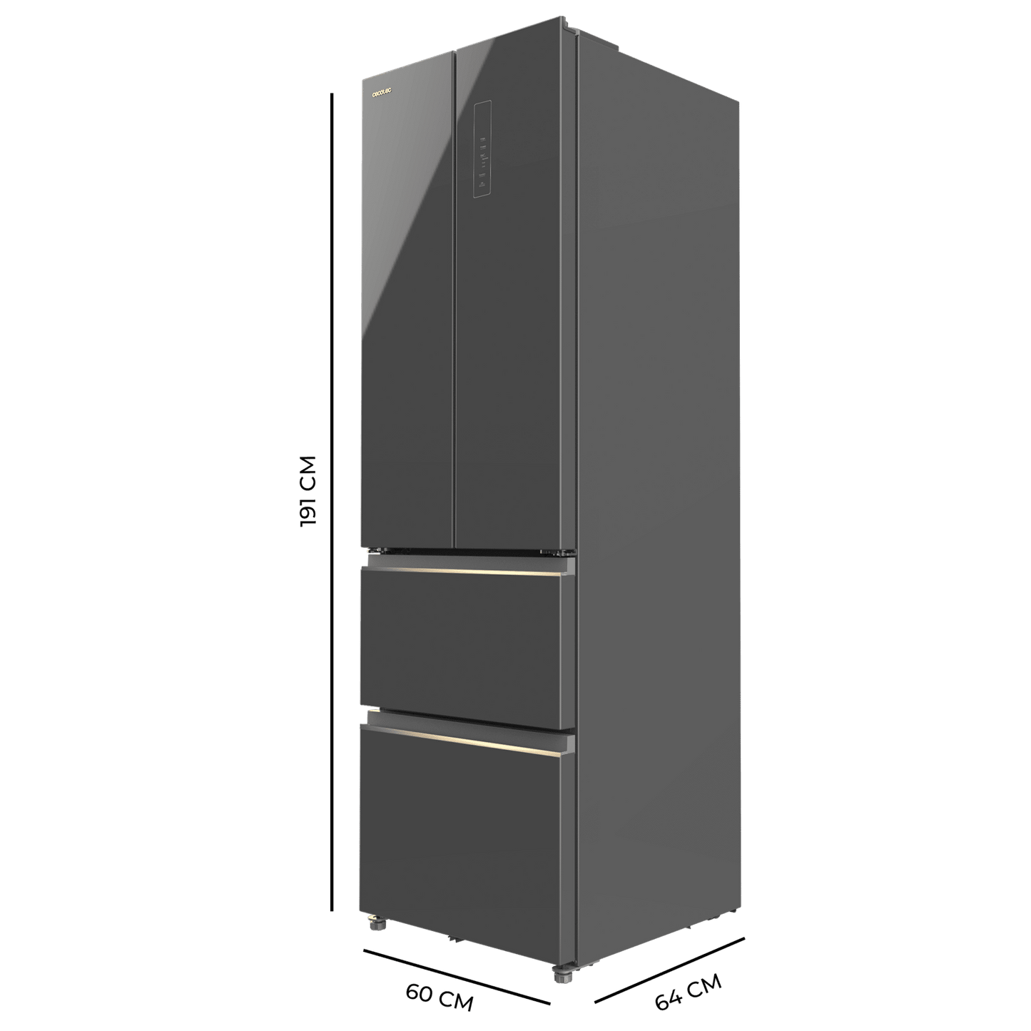 Cecotec Bolero CoolMarket F2D 400 Frigorífico Combi NoFrost Gris 400L