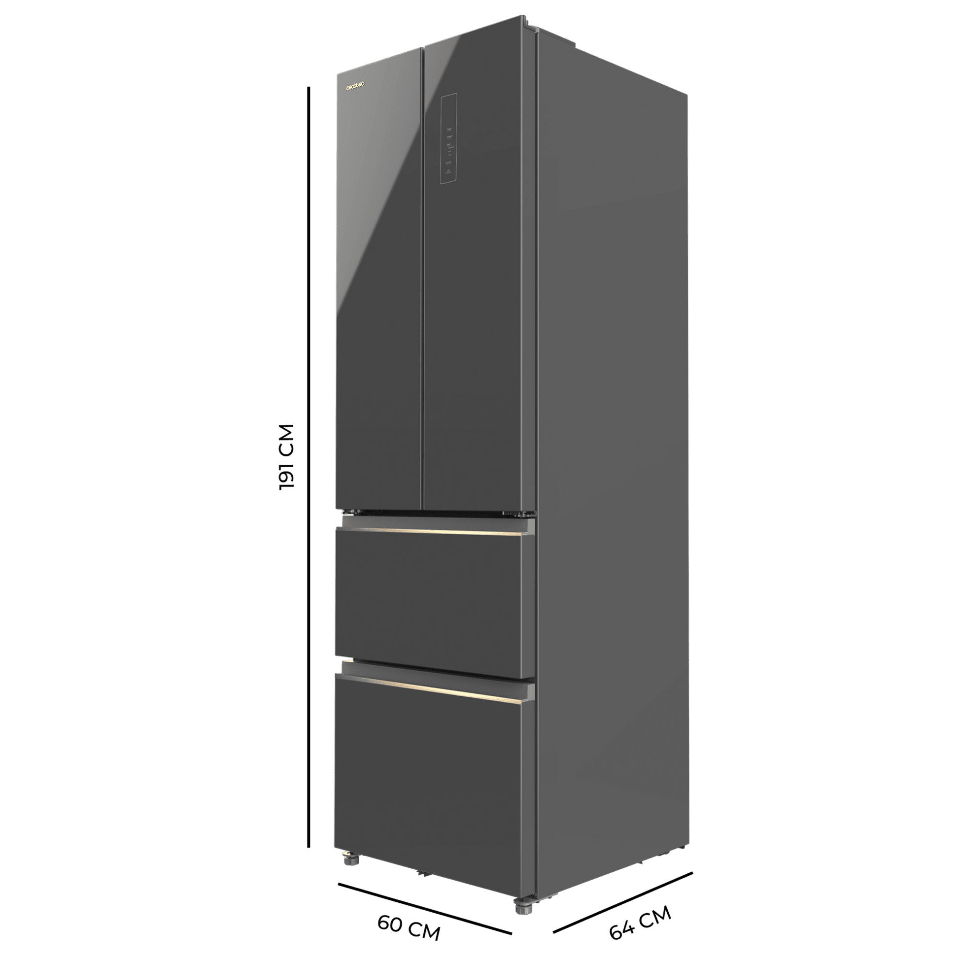Cecotec Bolero CoolMarket F2D 400 Frigorífico Combi NoFrost Gris 400L