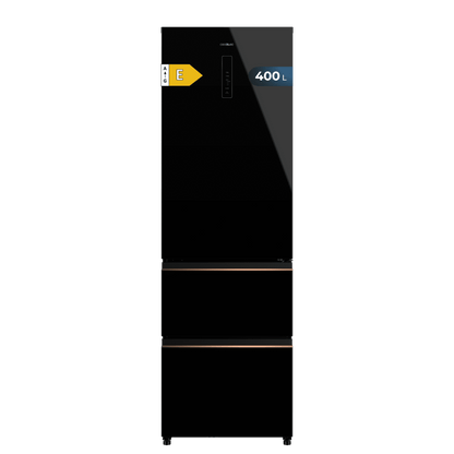 Cecotec Bolero CoolMarket Combi FD 400 Frigorífico Black Glass 400L