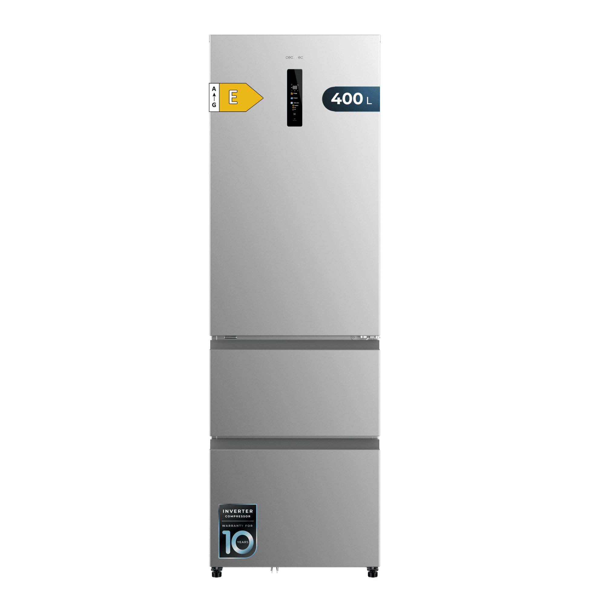 Cecotec Bolero CoolMarket Combi FD 400 Inox Frigorífico
