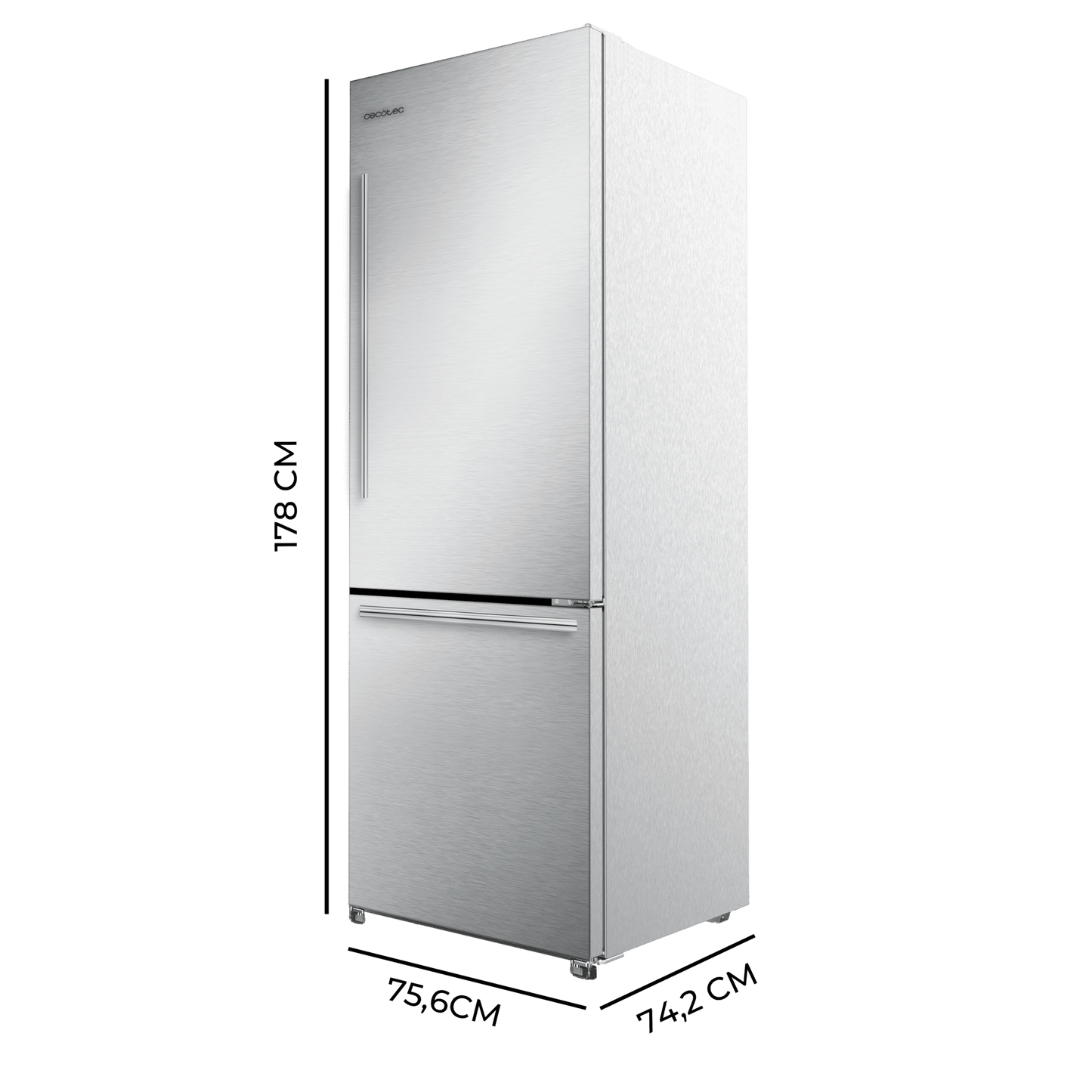 Cecotec Bolero CoolMarket Combi FD 499 Inox Frigorífico Americano
