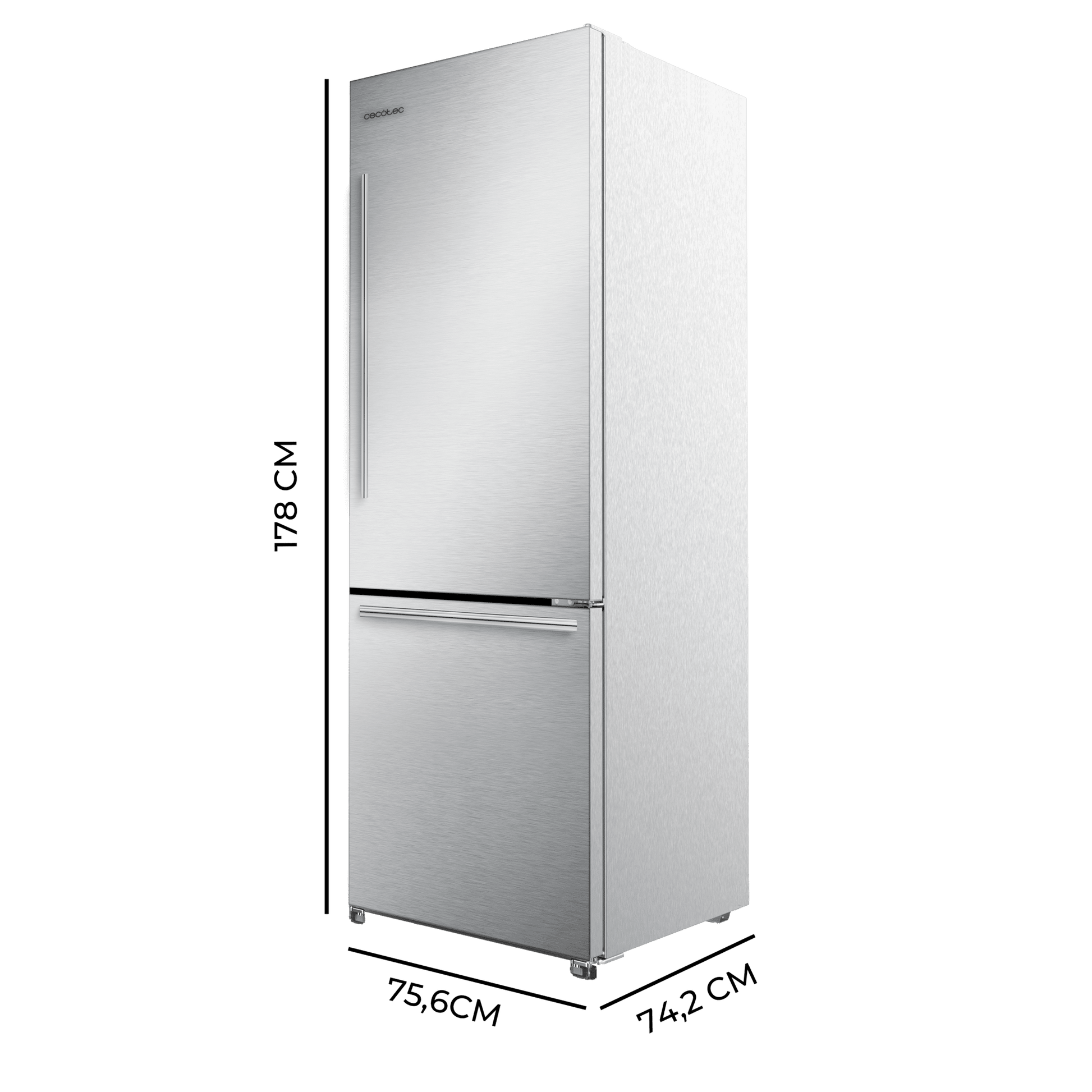 Cecotec Bolero CoolMarket Combi FD 499 Inox Frigorífico Americano
