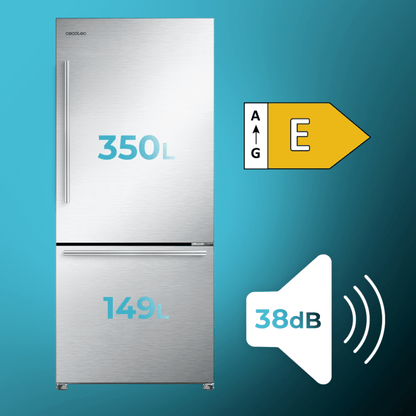 Cecotec Bolero CoolMarket Combi FD 499 Inox Frigorífico Americano