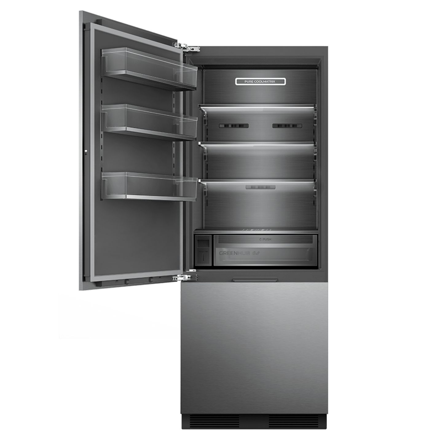 Cecotec Bolero CoolSilver 427L Frigorífico Combi Acabado Elite Grey