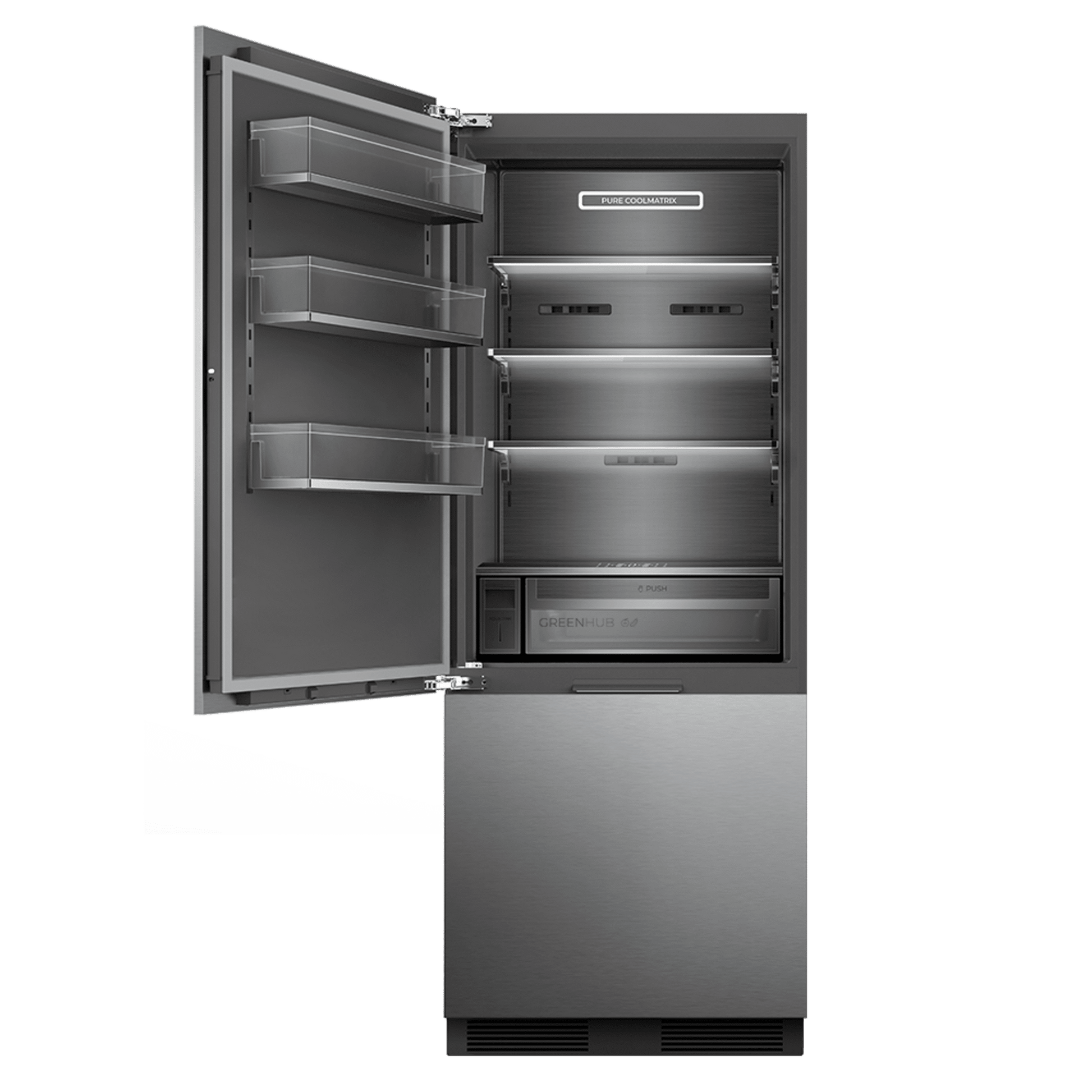 Cecotec Bolero CoolSilver 427L Frigorífico Combi Acabado Elite Grey